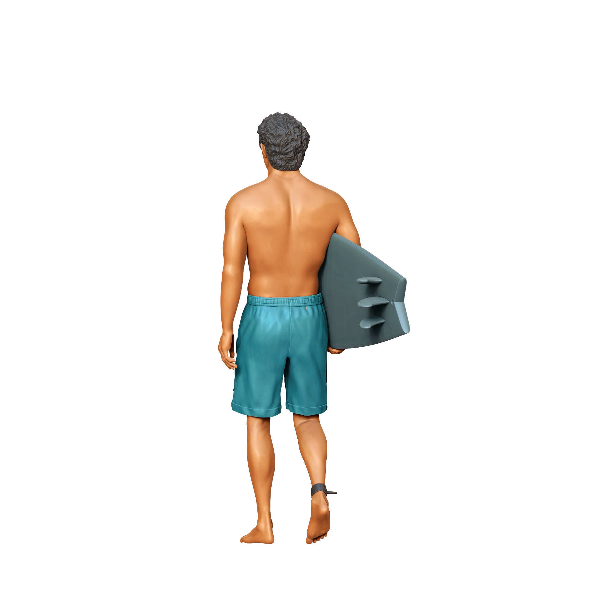 N3 SURFER WITH SURFBOARD IS SURFING 3D print model_7