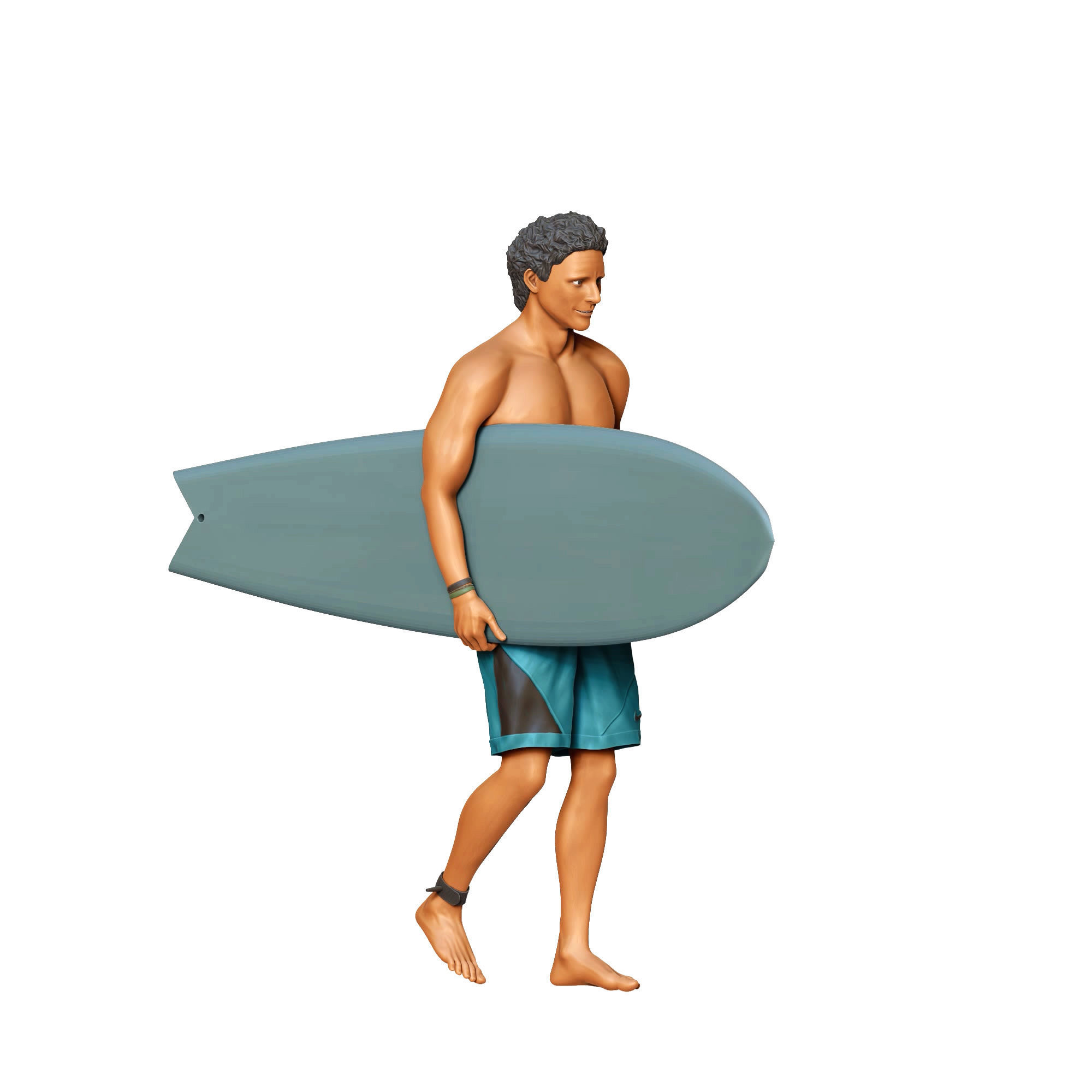 N3 SURFER WITH SURFBOARD IS SURFING 3D print model_28