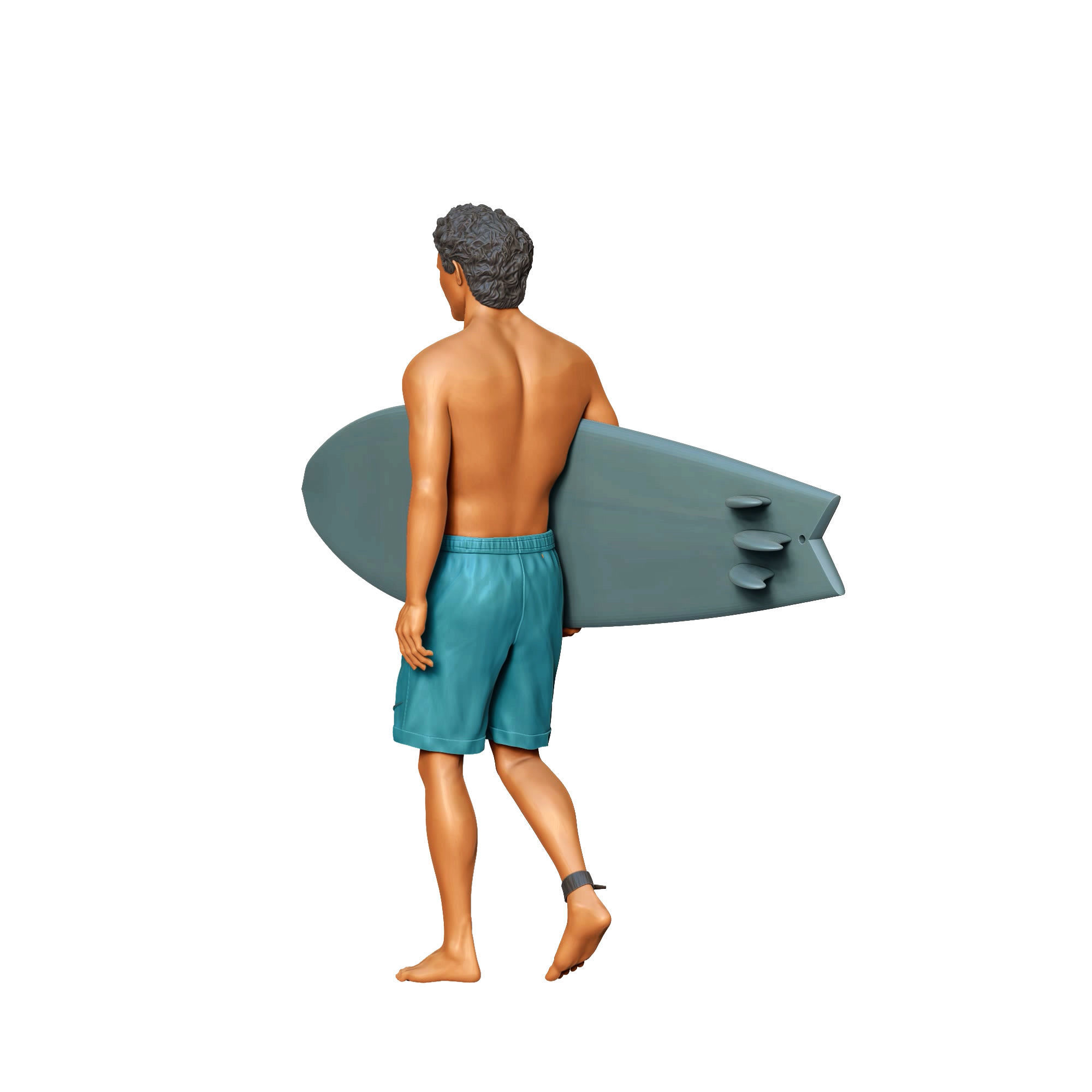 N3 SURFER WITH SURFBOARD IS SURFING 3D print model_9