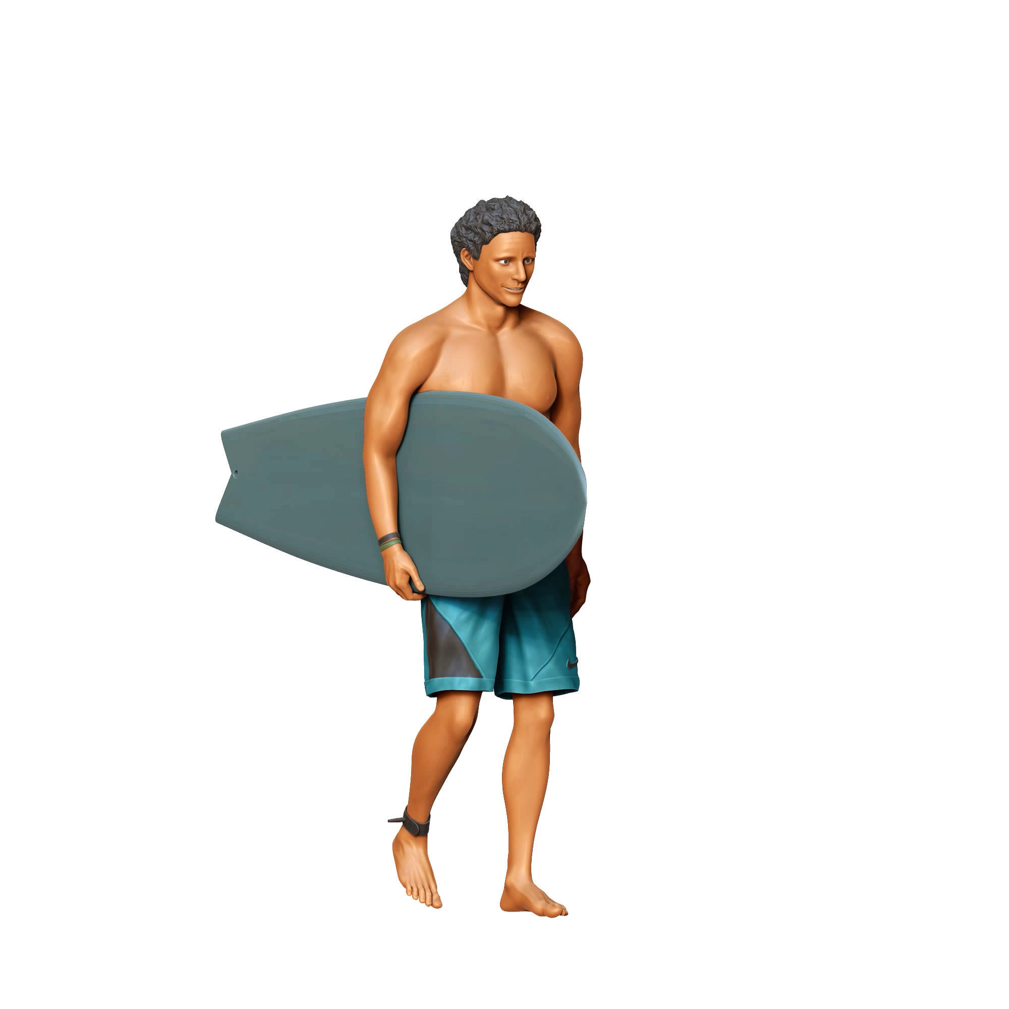 N3 SURFER WITH SURFBOARD IS SURFING 3D print model_26