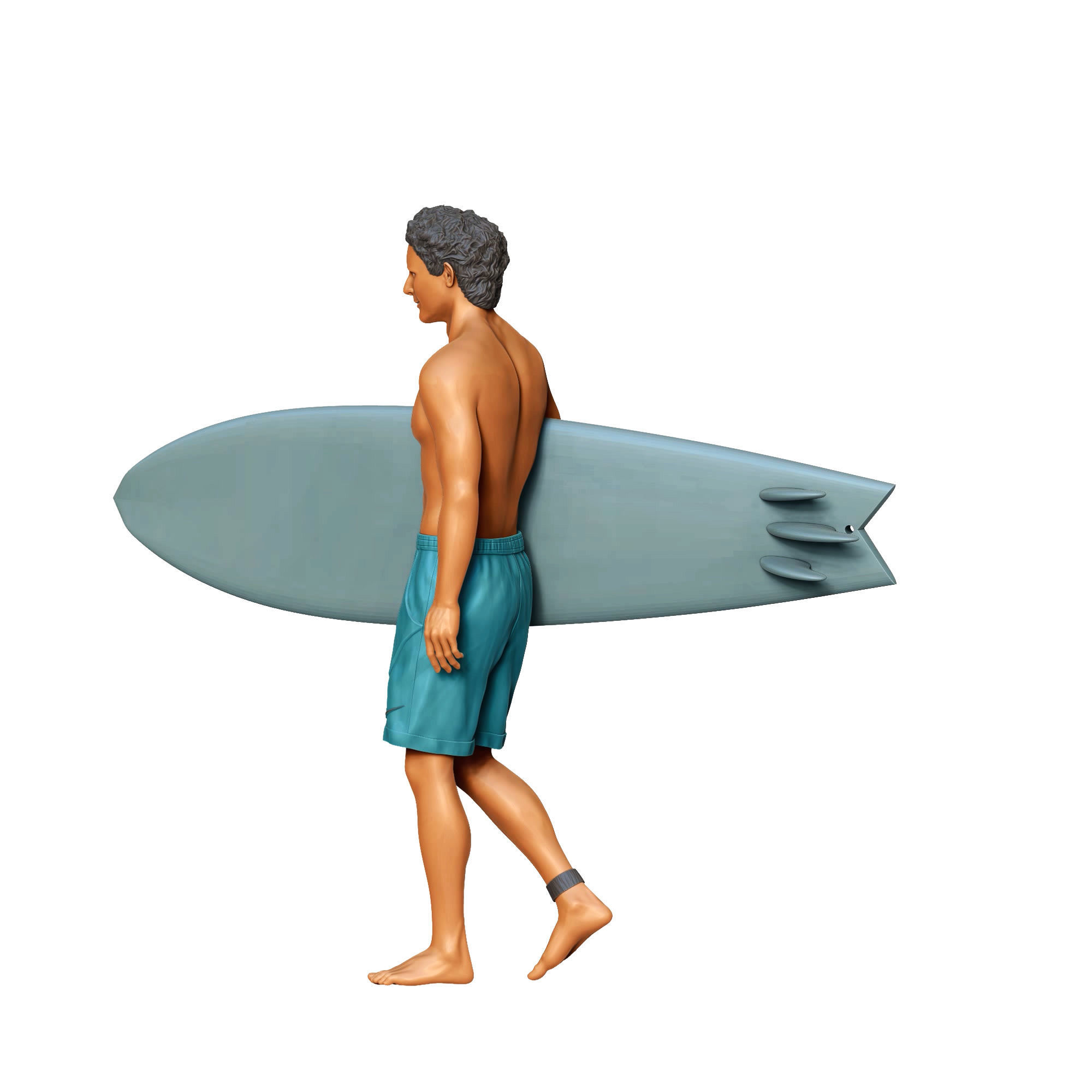 N3 SURFER WITH SURFBOARD IS SURFING 3D print model_12