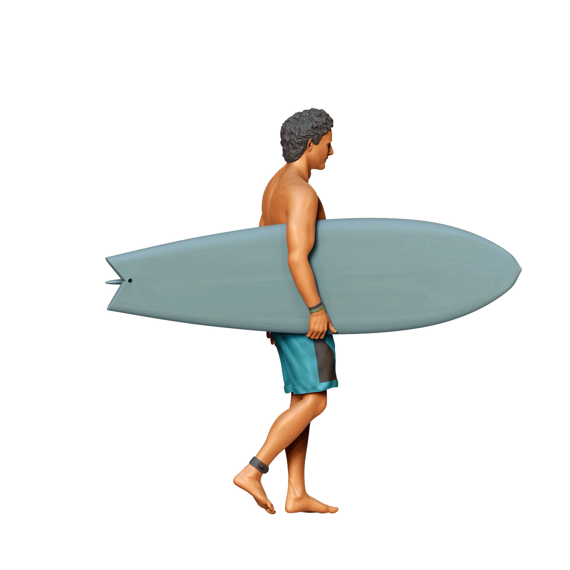 N3 SURFER WITH SURFBOARD IS SURFING 3D print model_34