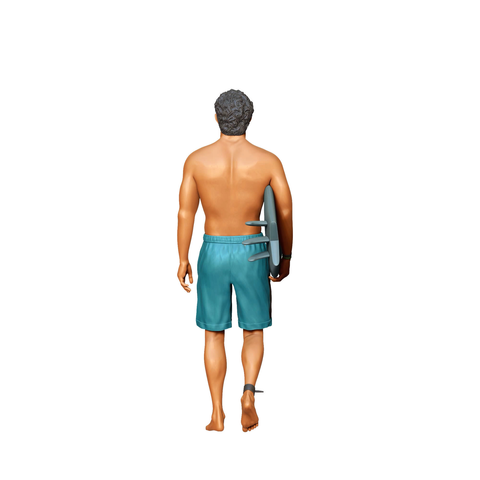 N3 SURFER WITH SURFBOARD IS SURFING 3D print model_5