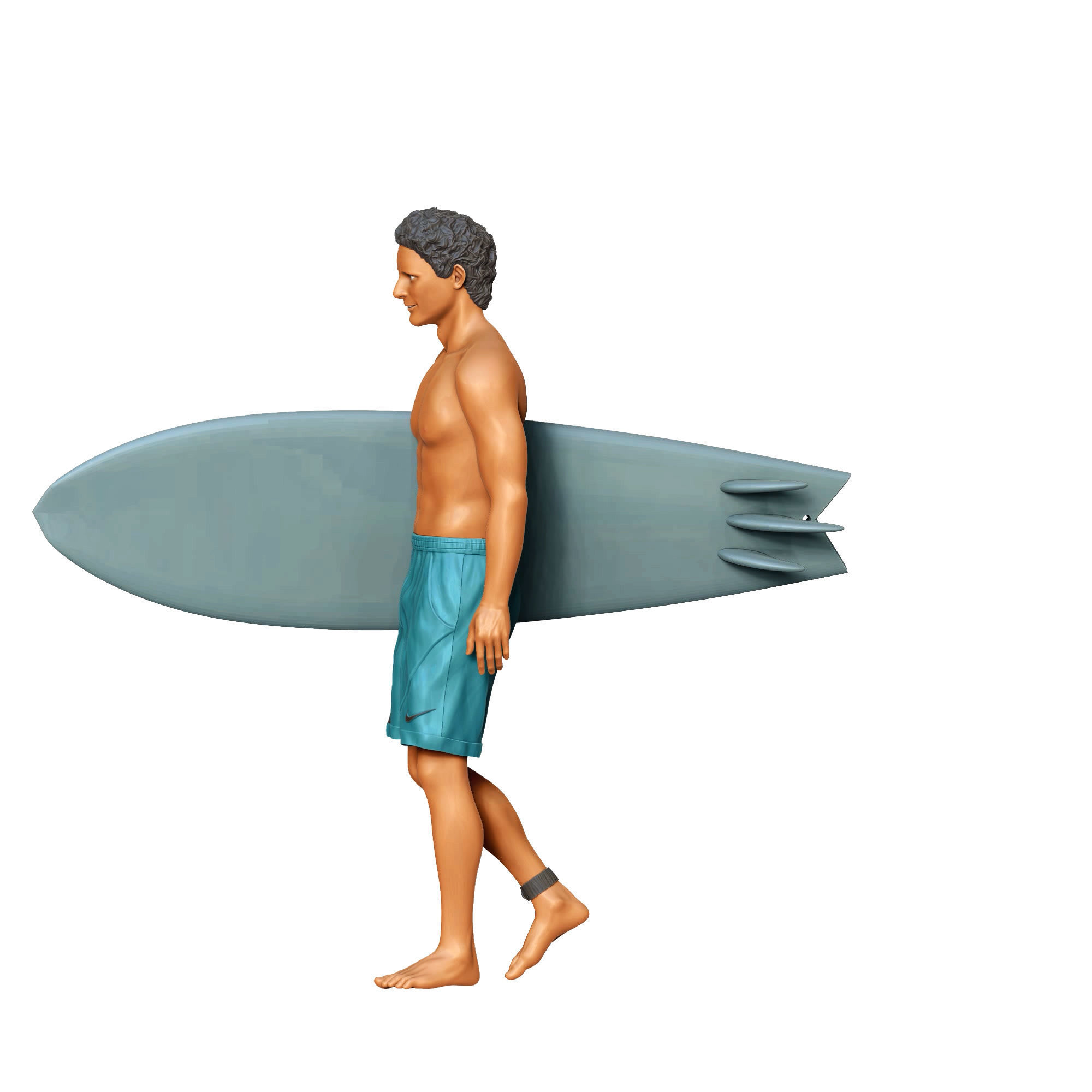 N3 SURFER WITH SURFBOARD IS SURFING 3D print model_15