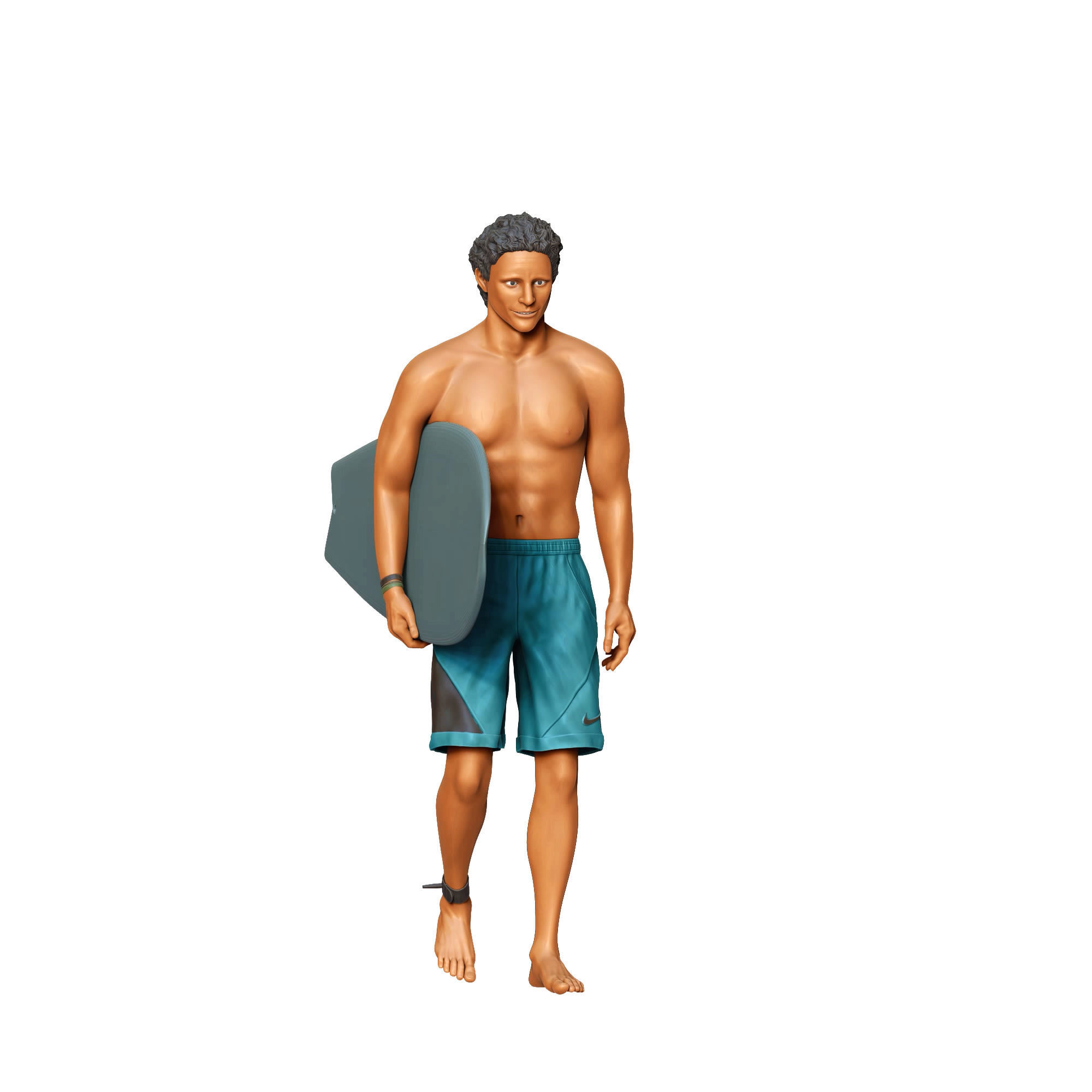 N3 SURFER WITH SURFBOARD IS SURFING 3D print model_24