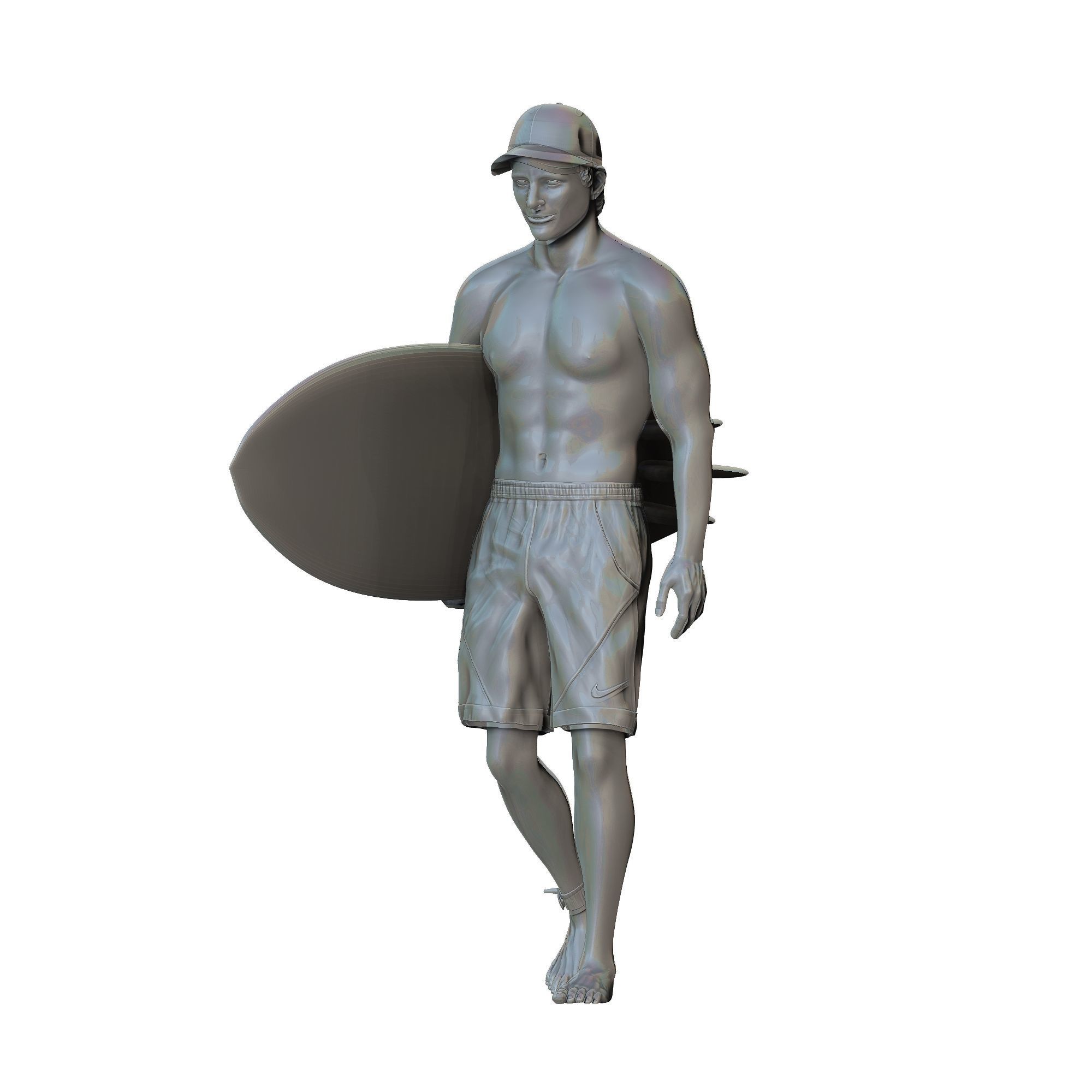 N3 SURFER WITH SURFBOARD IS SURFING 3D print model_37