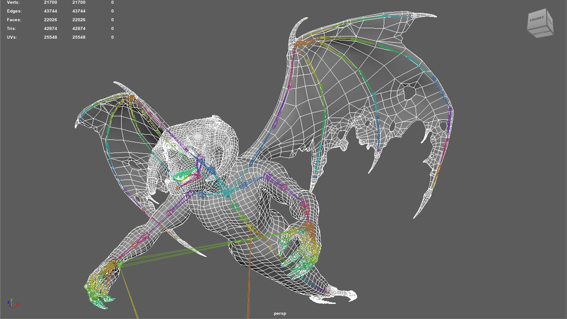 Flying Monster Low-poly 3D model_37