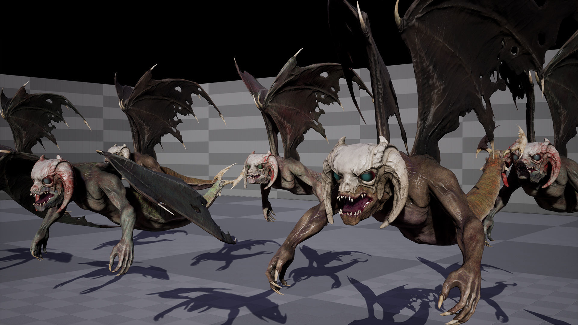 Flying Monster Low-poly 3D model_15