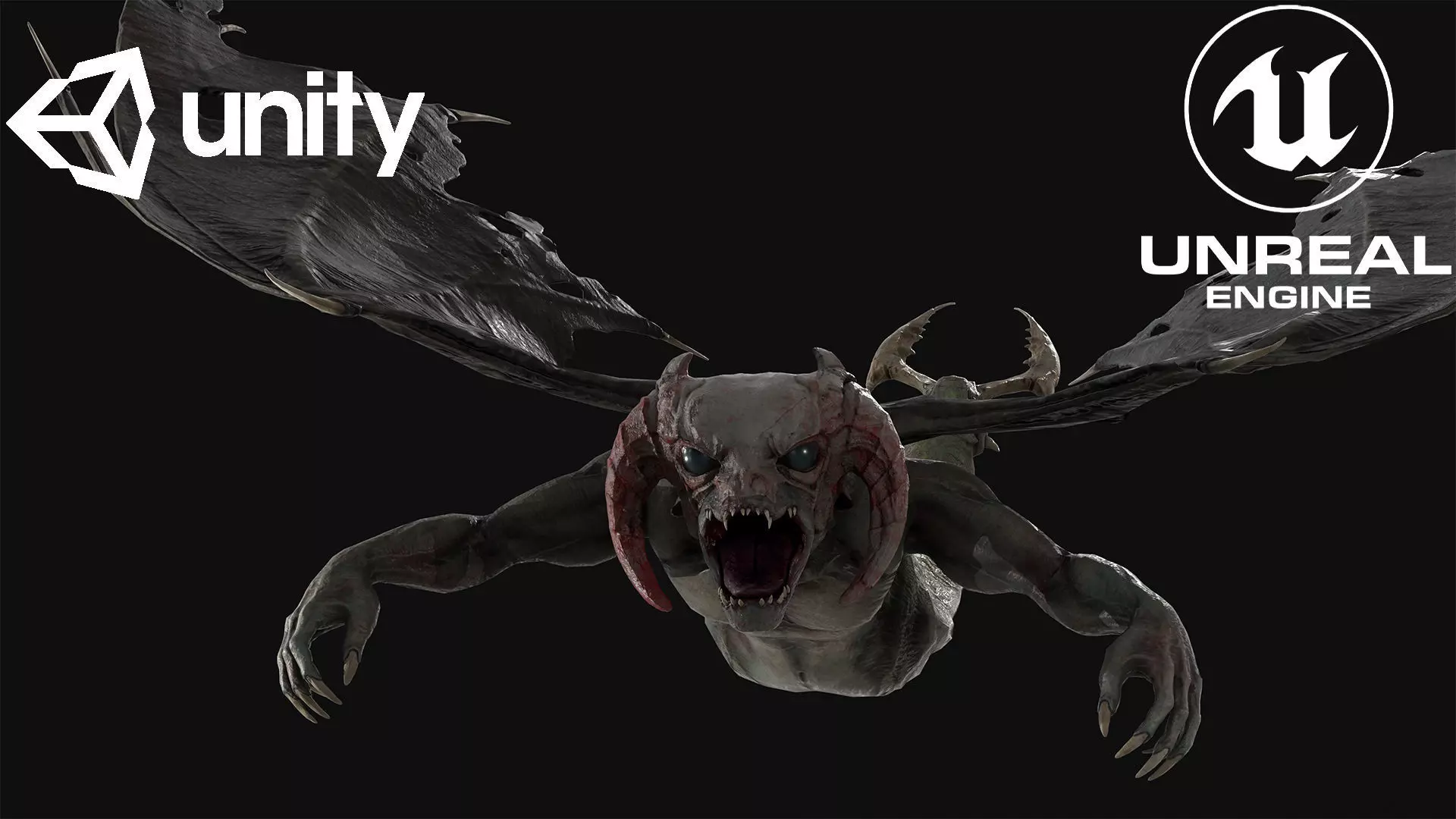 Flying Monster Low-poly 3D model_0