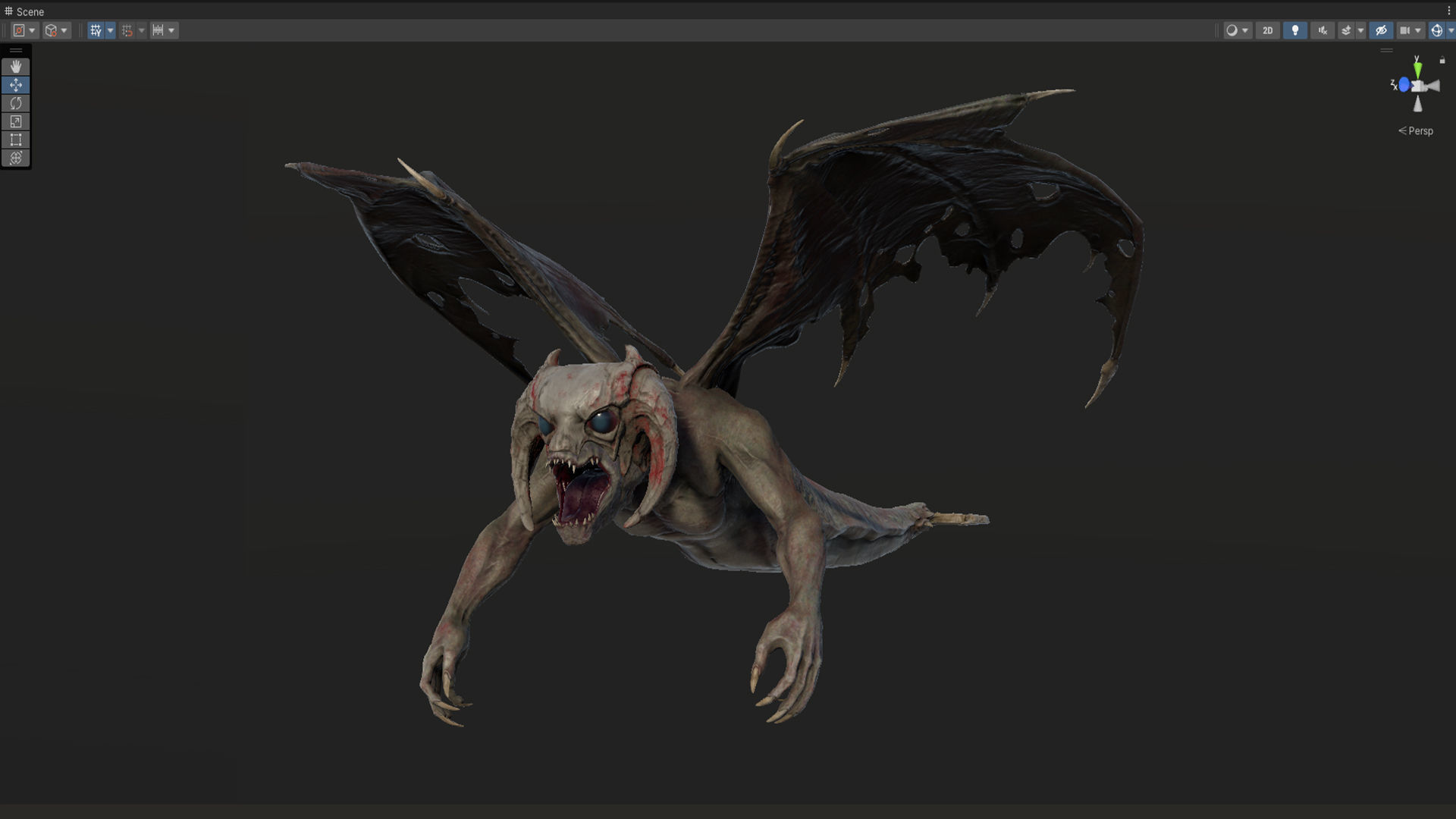 Flying Monster Low-poly 3D model_25