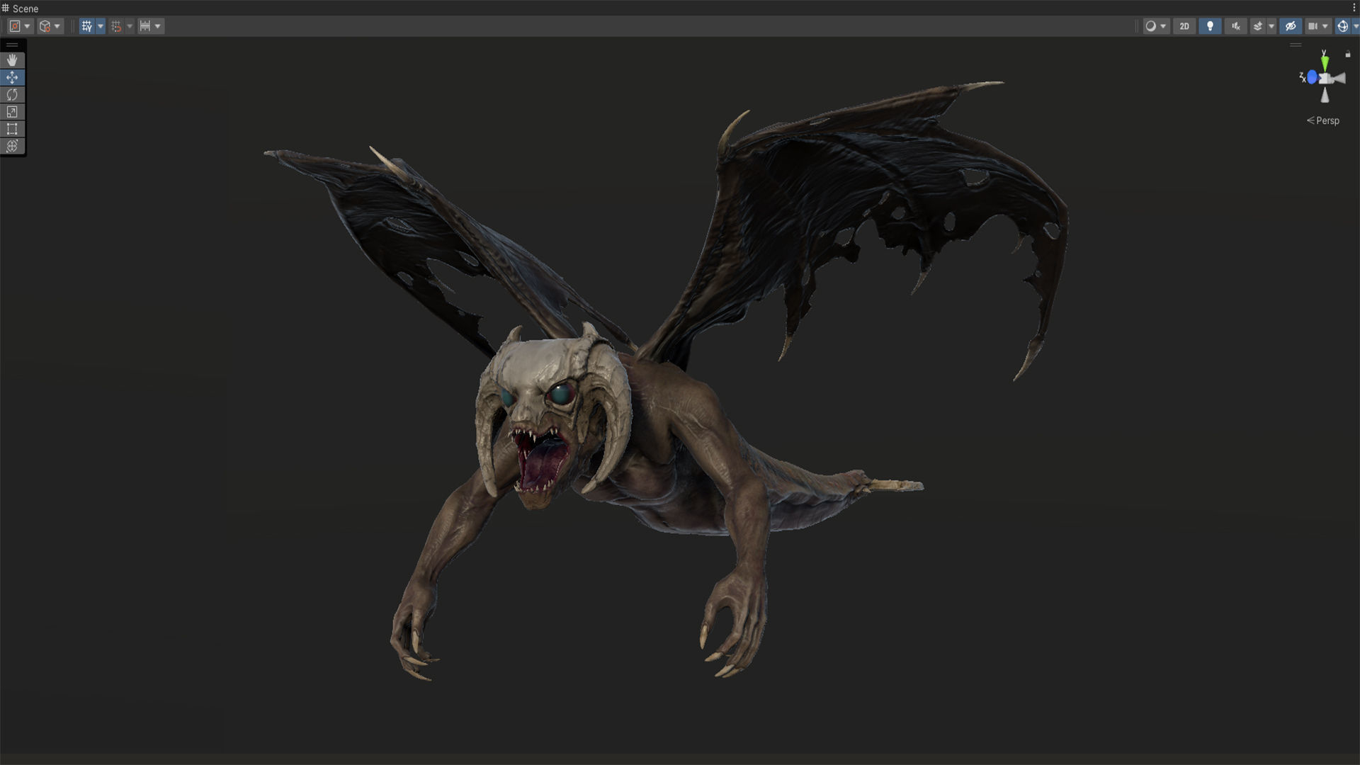 Flying Monster Low-poly 3D model_36