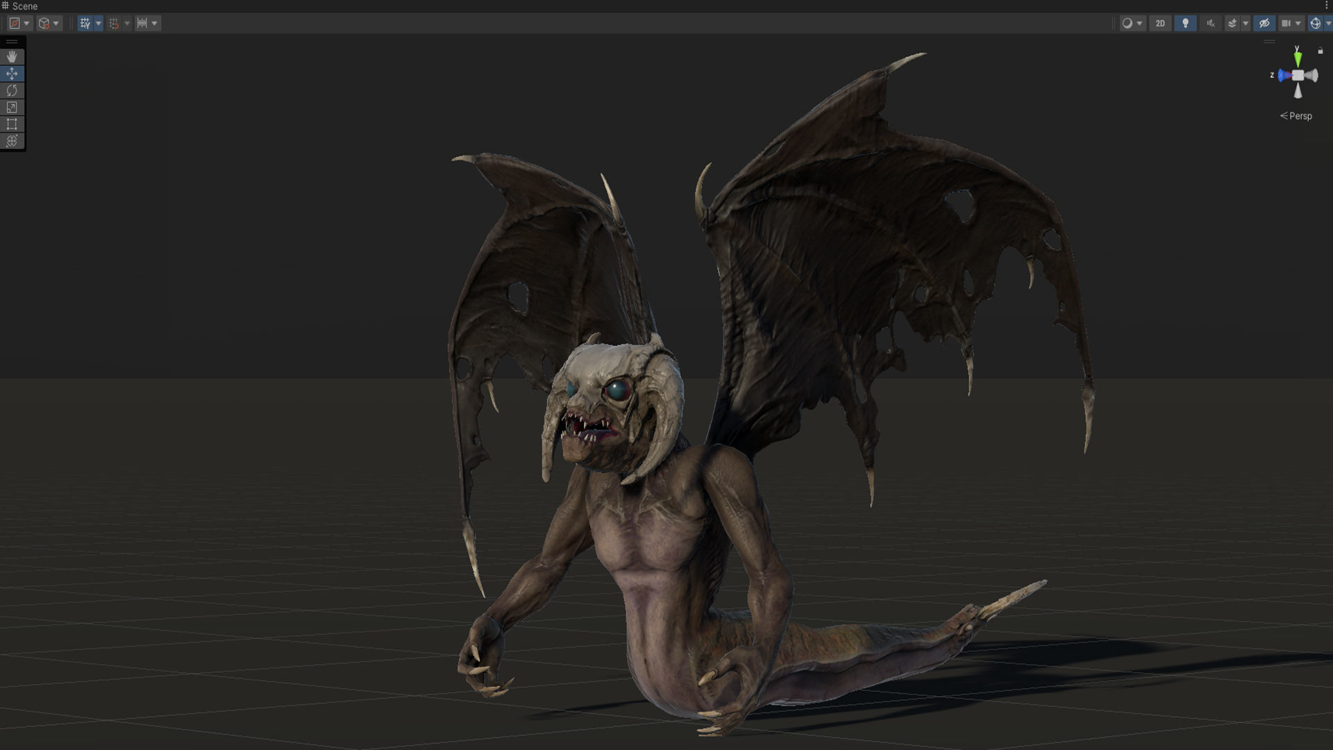 Flying Monster Low-poly 3D model_35