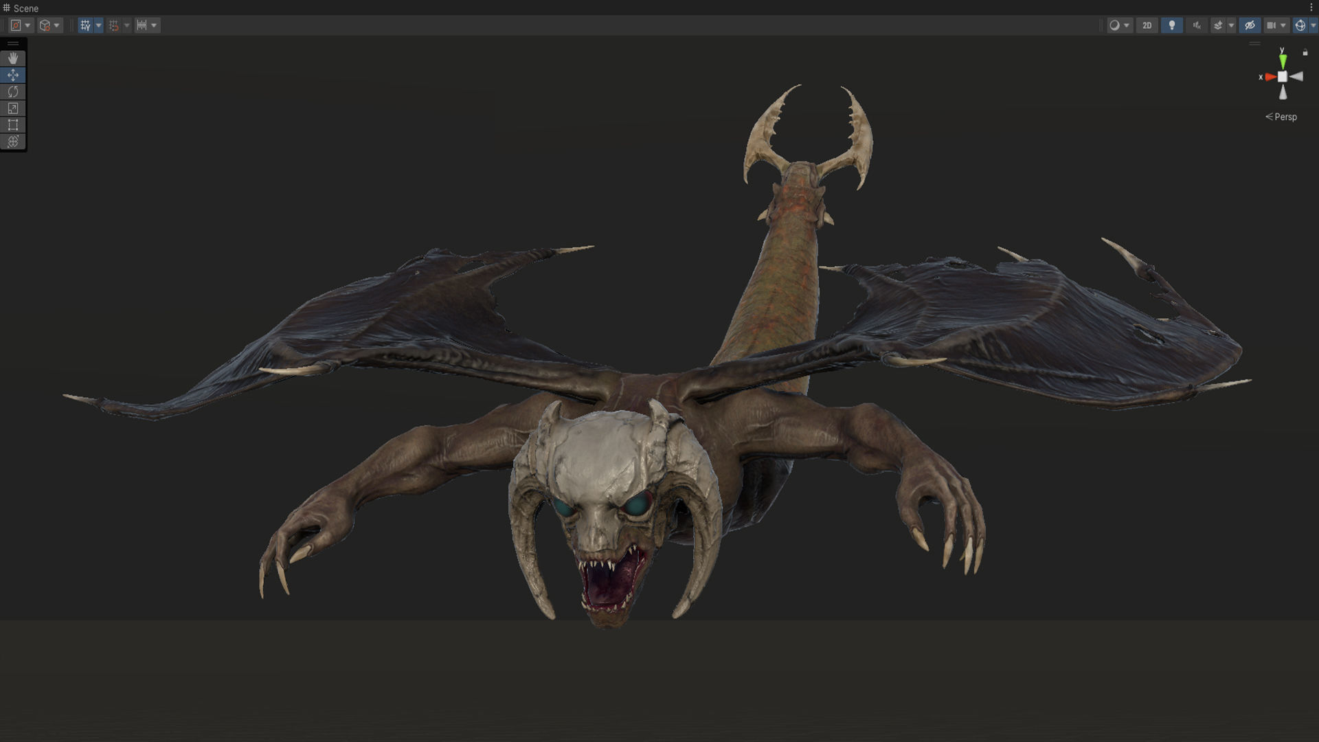 Flying Monster Low-poly 3D model_29