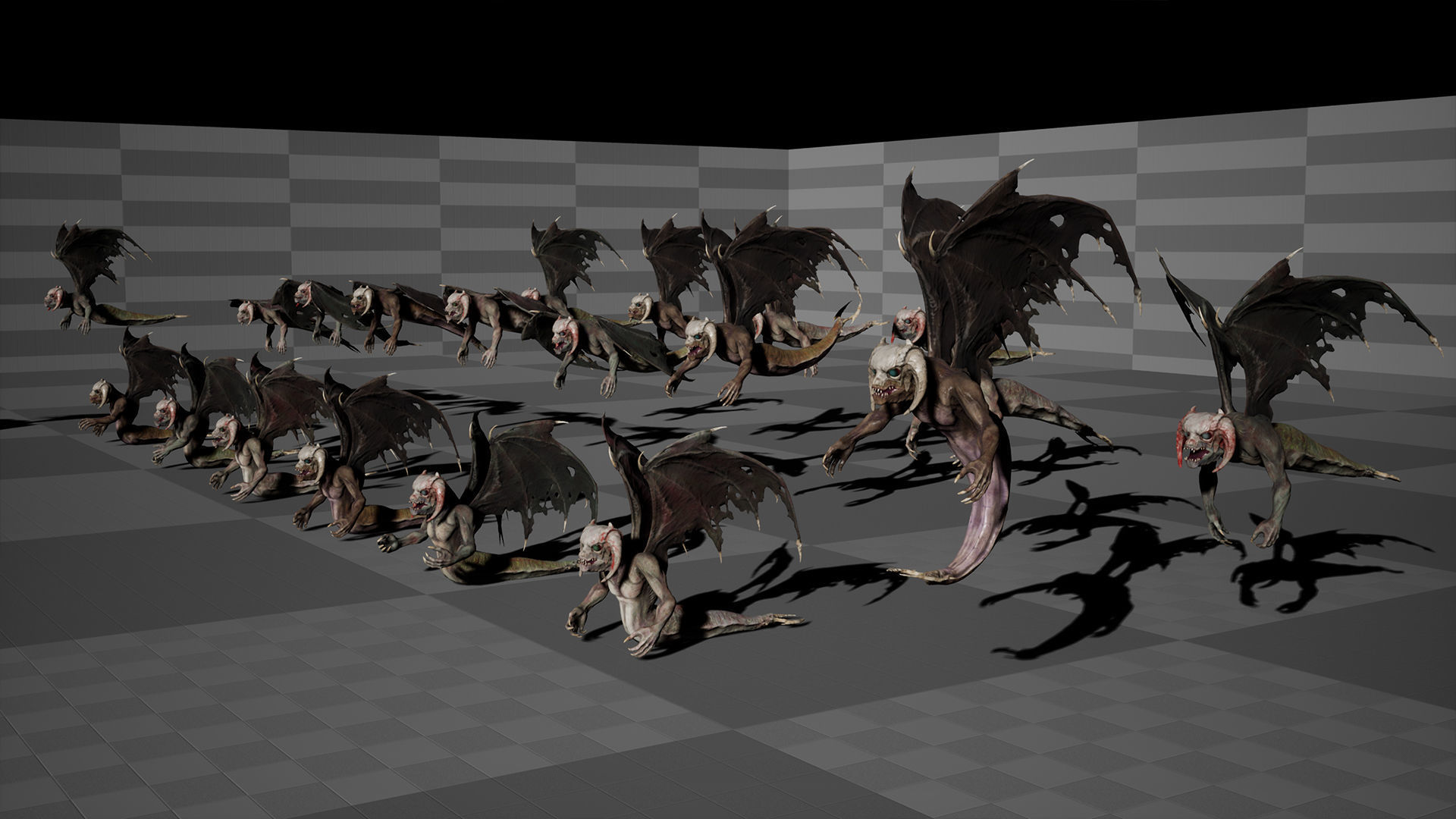 Flying Monster Low-poly 3D model_14