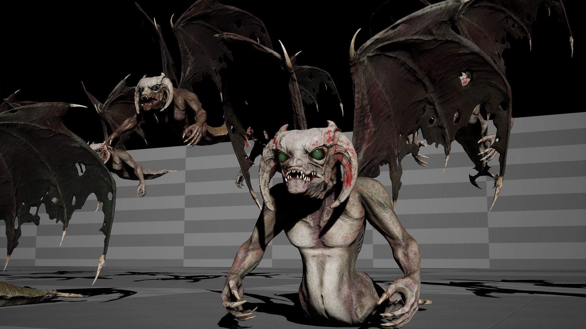 Flying Monster Low-poly 3D model_16