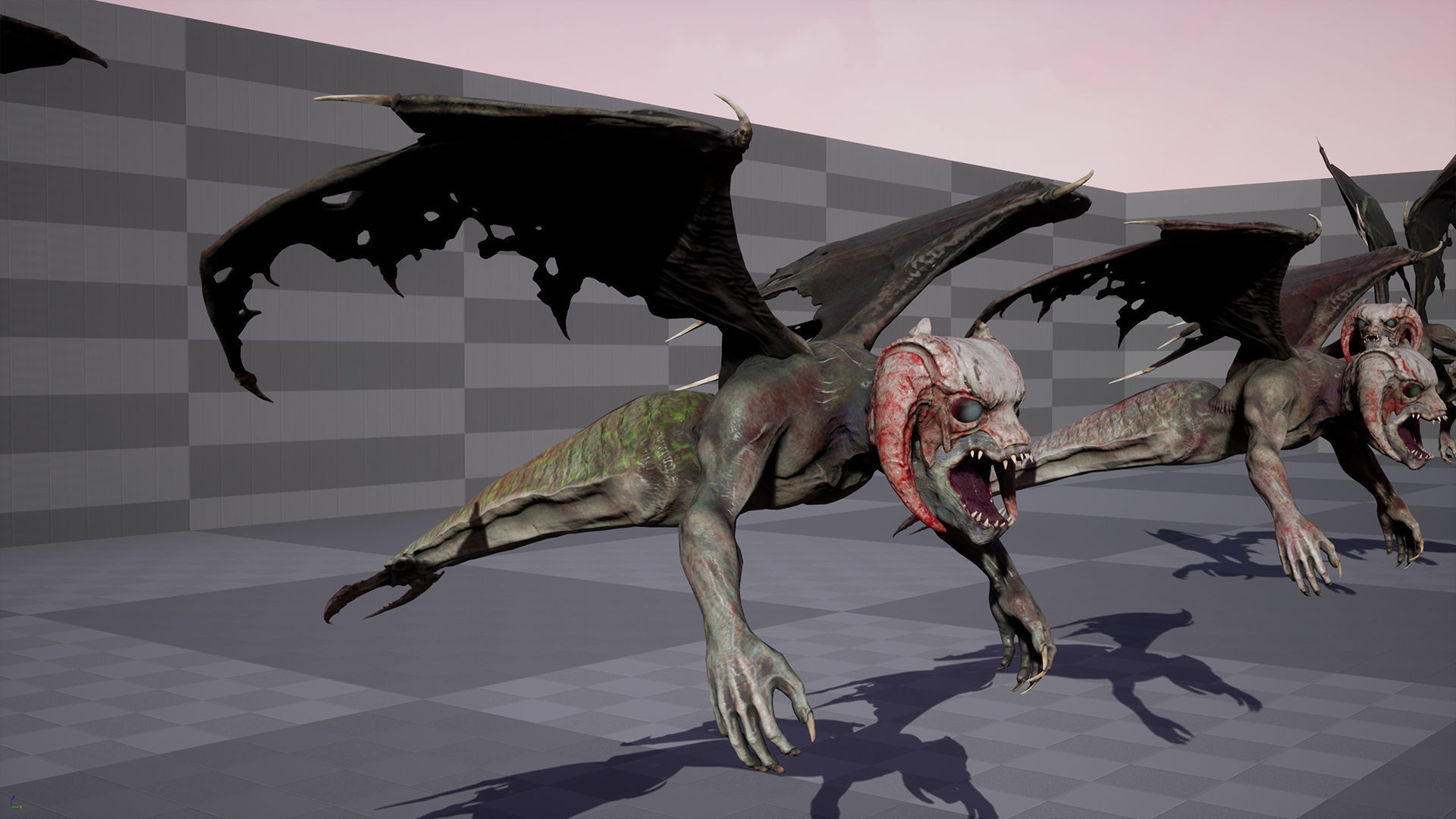 Flying Monster Low-poly 3D model_19