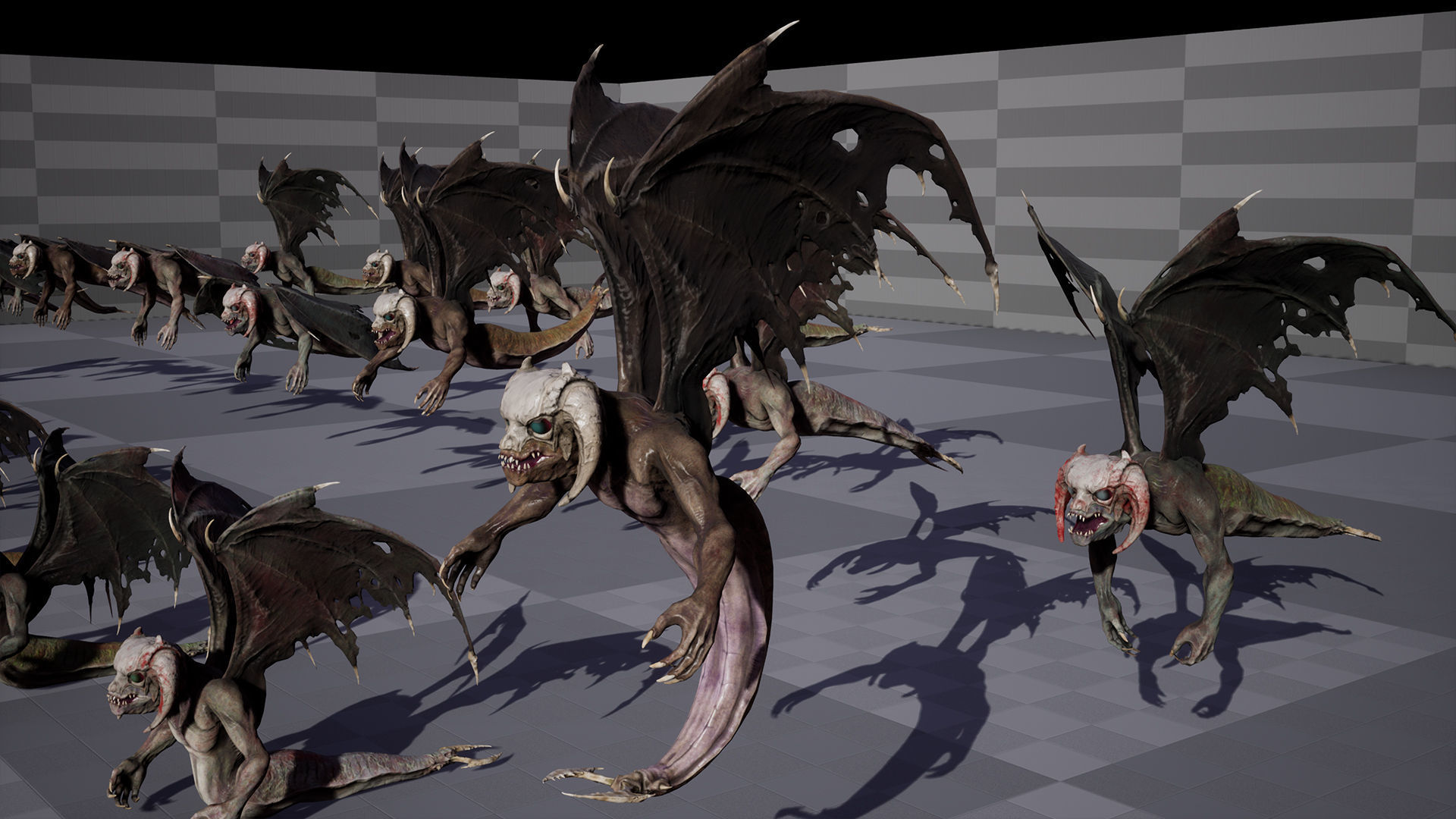 Flying Monster Low-poly 3D model_17