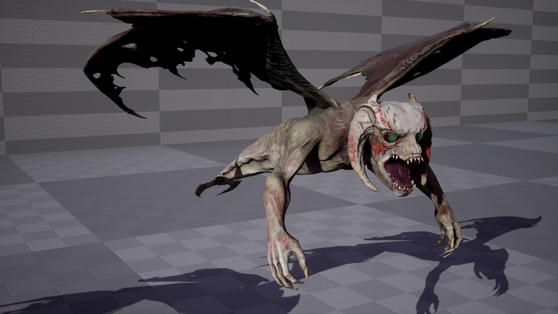 Flying Monster Low-poly 3D model_21