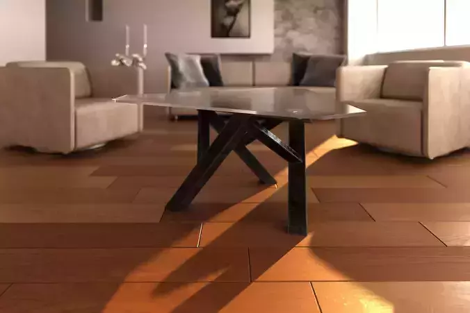 table slanted legs metal glass