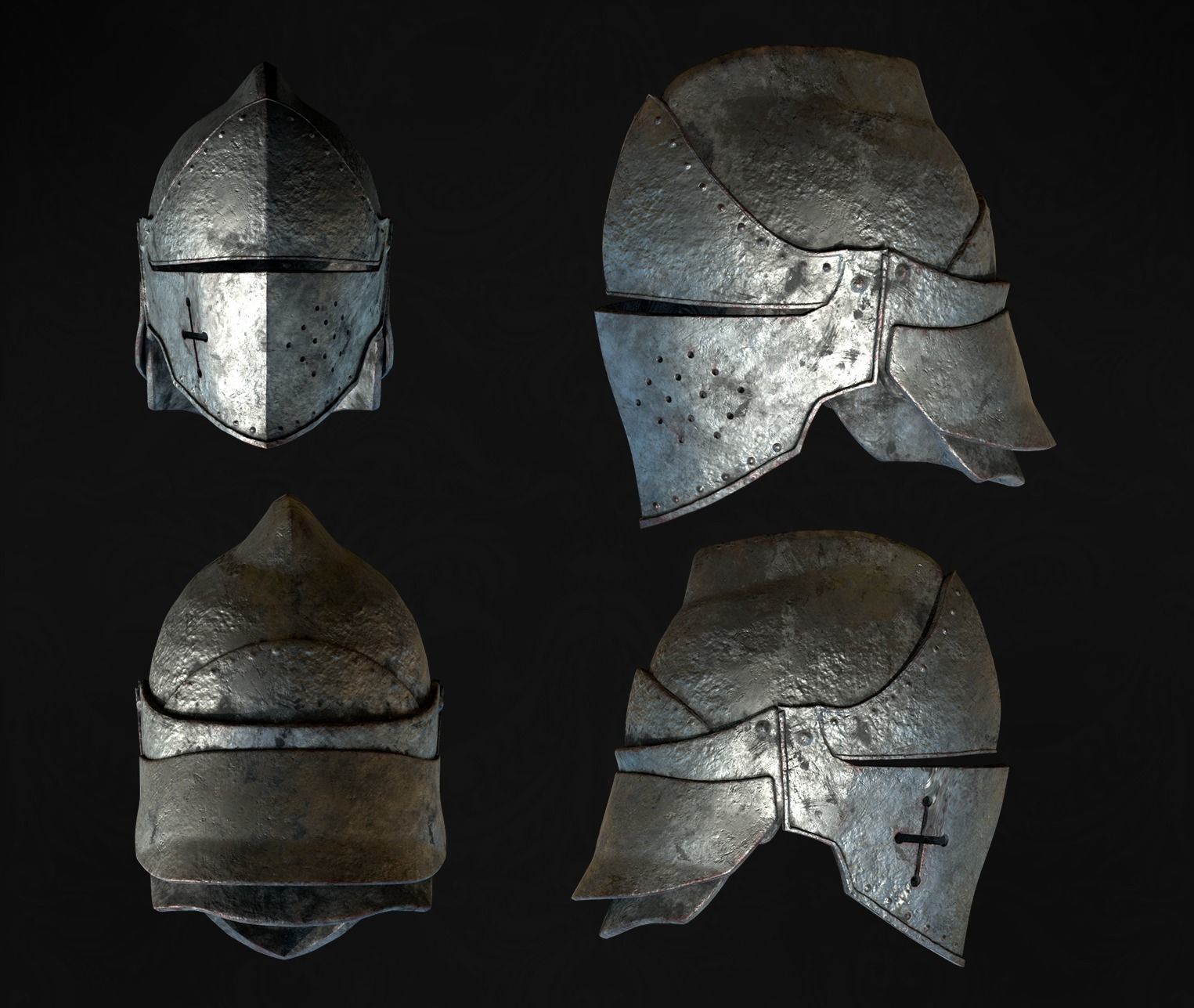 MEDIEVAL KNIGHT HELMET 3D print model_1