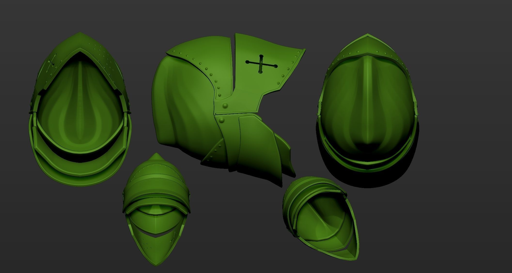 MEDIEVAL KNIGHT HELMET 3D print model_2