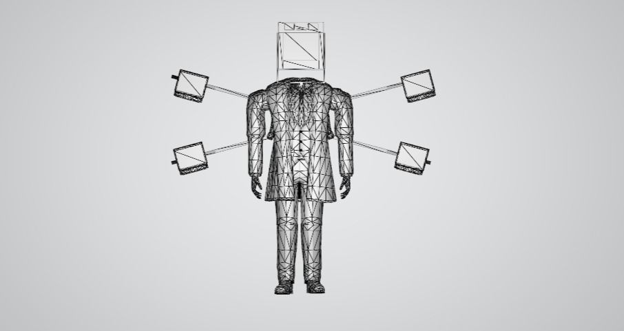 Tv Man Big  3D model_3