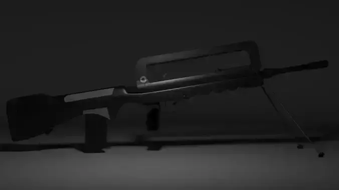 Highly Detailed French FAMAS F1 Assault Rifle 3D Model Low-poly 3D model