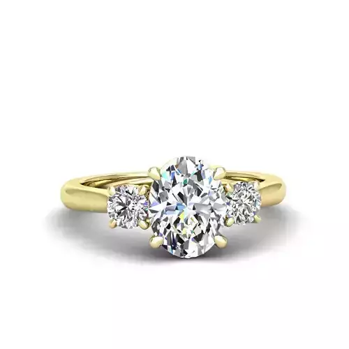Engagement ring Kelly oval 3D print model Engagement ring Kelly oval 3D print model