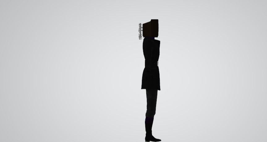 Tv Woman 3D model_2