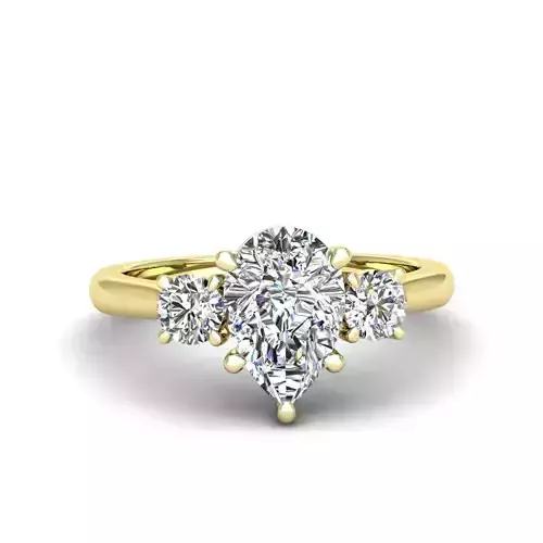 Engagement ring Kelly pear 3D print model Engagement ring Kelly pear 3D print model