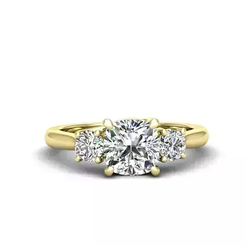 Engagement ring Kelly qushion 3D print model Engagement ring Kelly qushion 3D print model