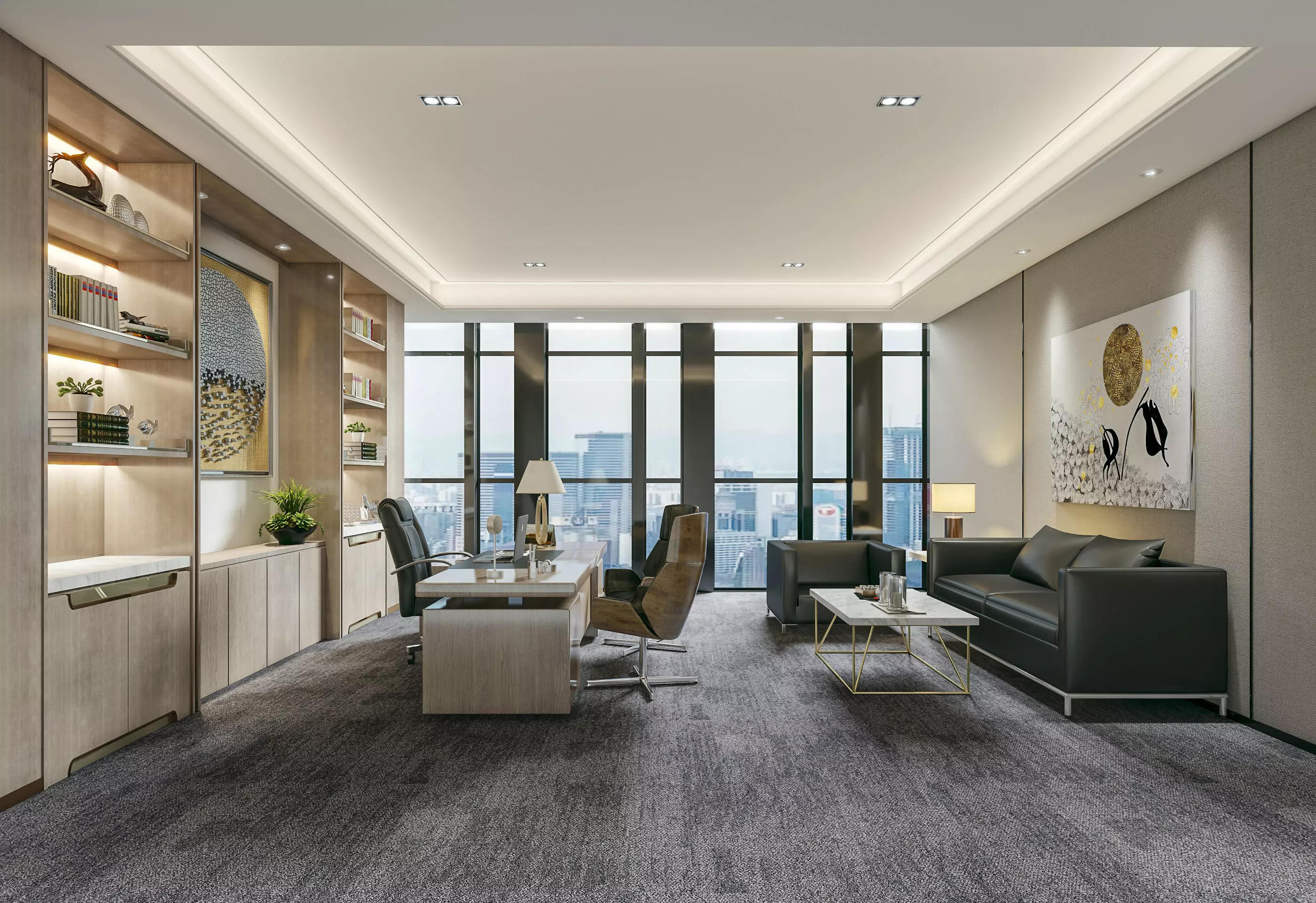 Manager Modern Office 3D model_0