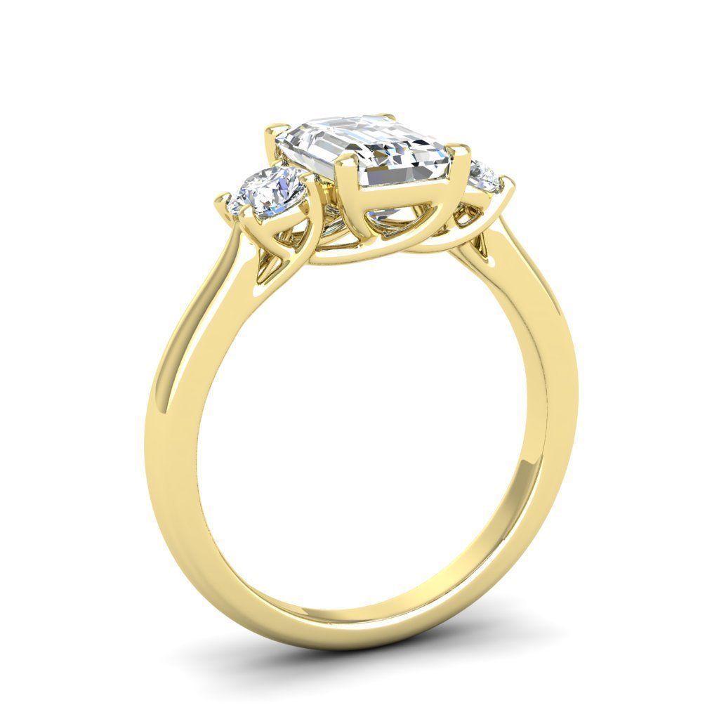 Engagement ring Kelly emerald 3D print model_18