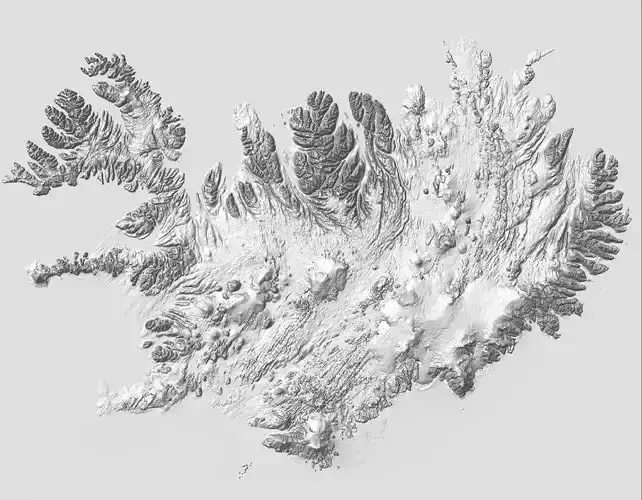 Majestic Icelandic terrain landscape 3D model