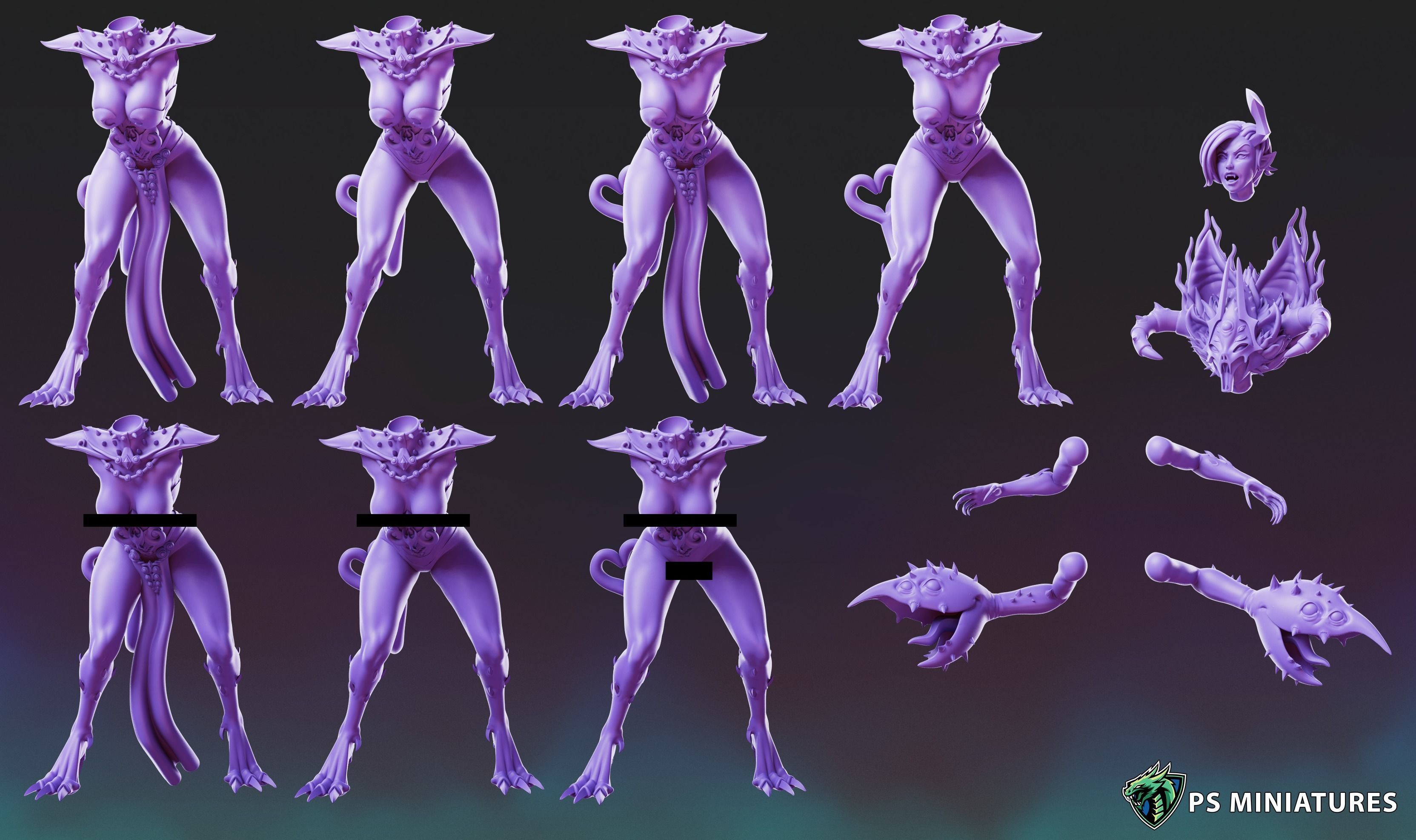  Demons of Excess - Demonettes Vol 1 Bundle 3D print model_11