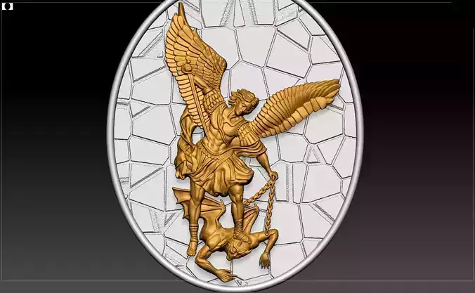 Archangel saint Michael pendant 3D print model
