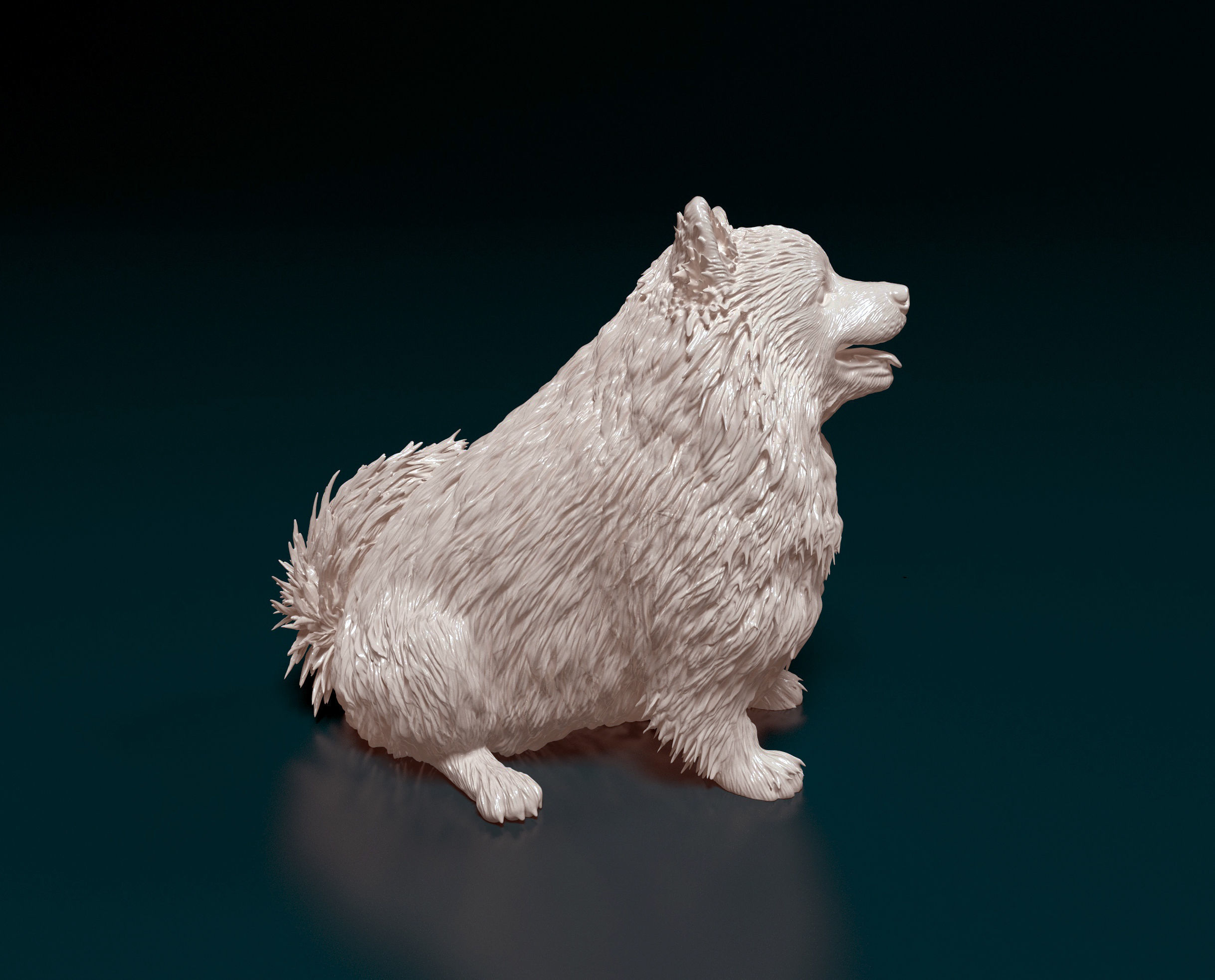 Japanese Spitz  3D print model_1