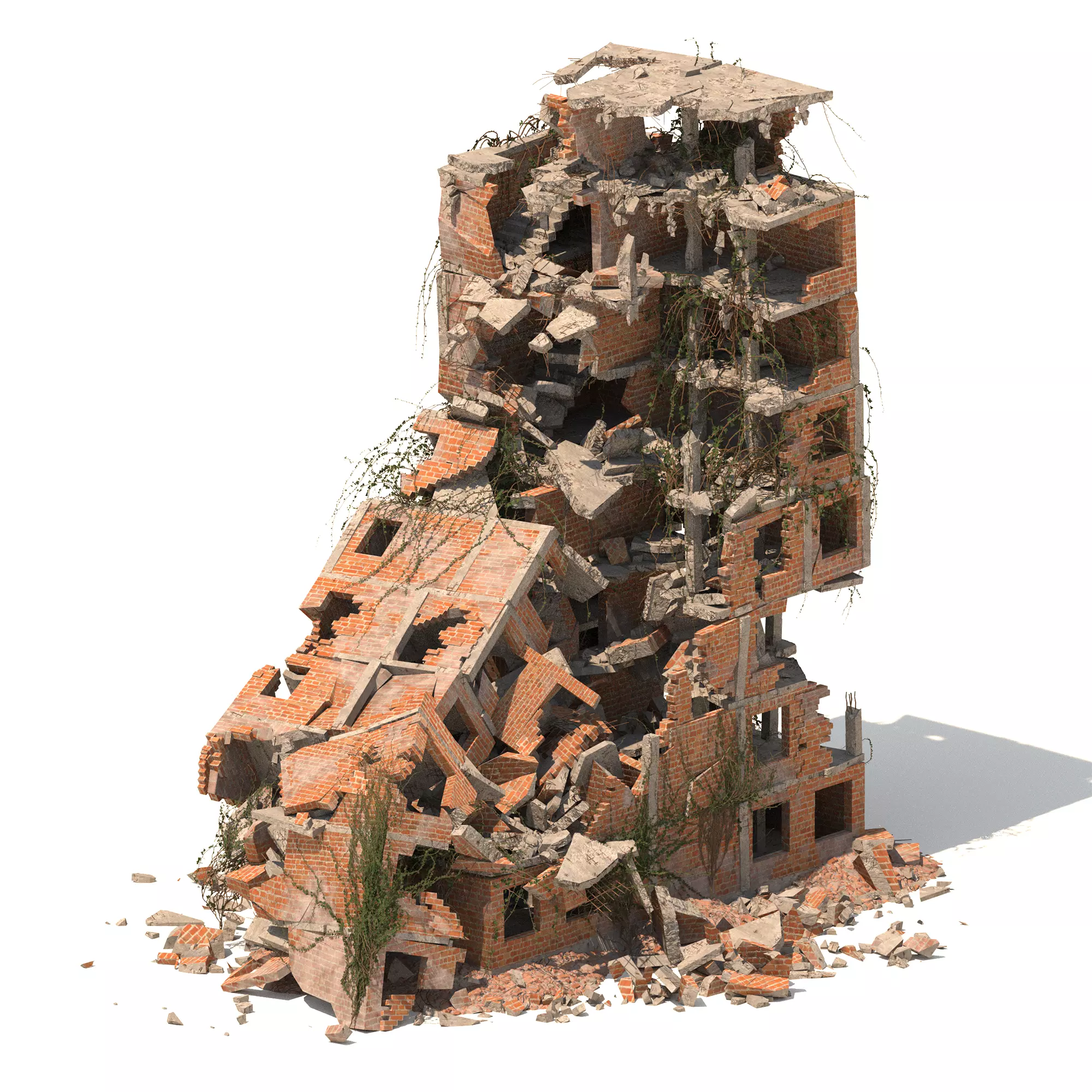 Destroyed Building V1 3D model