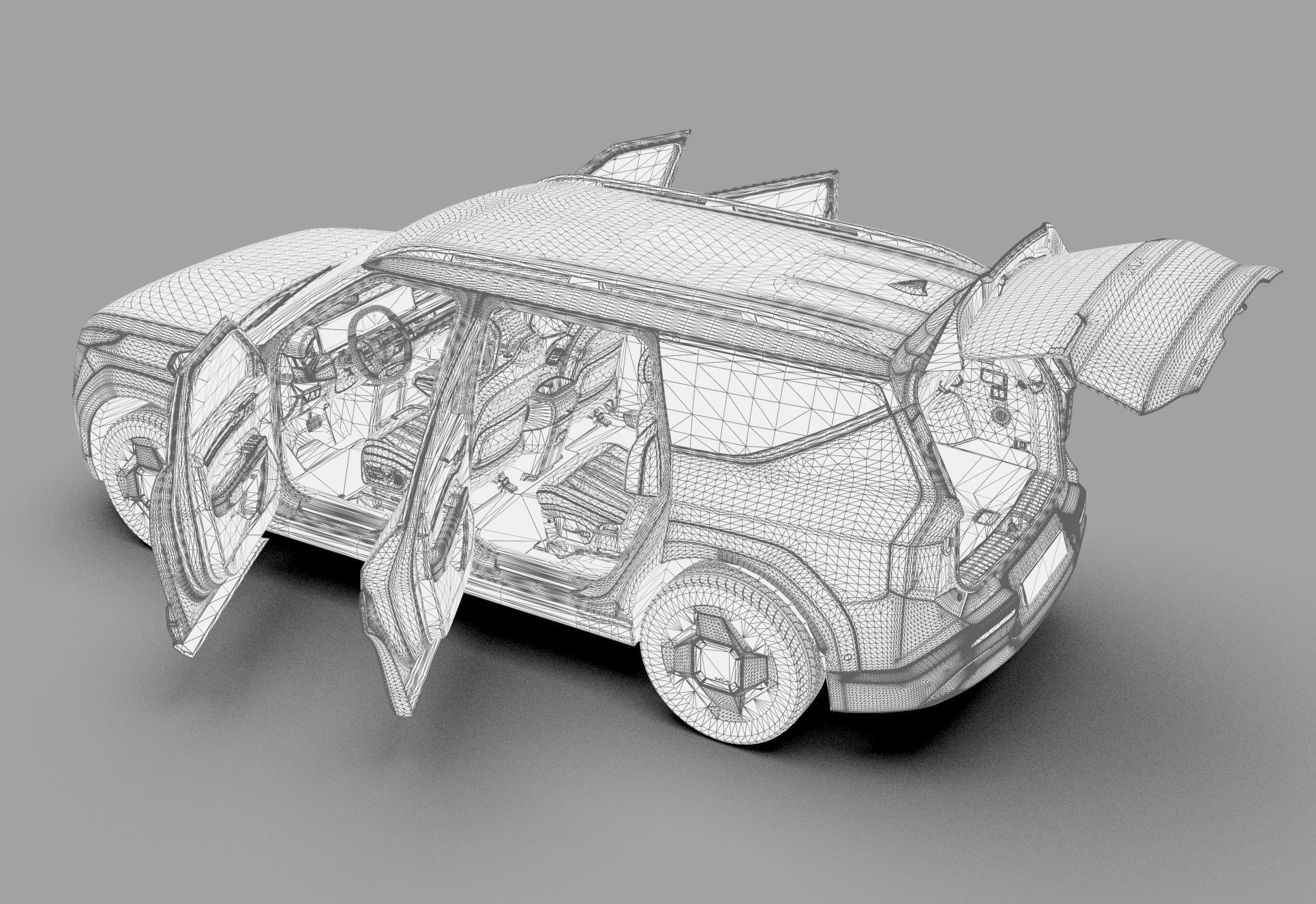 Kia EV9 2023 HQinterior 3D model_77