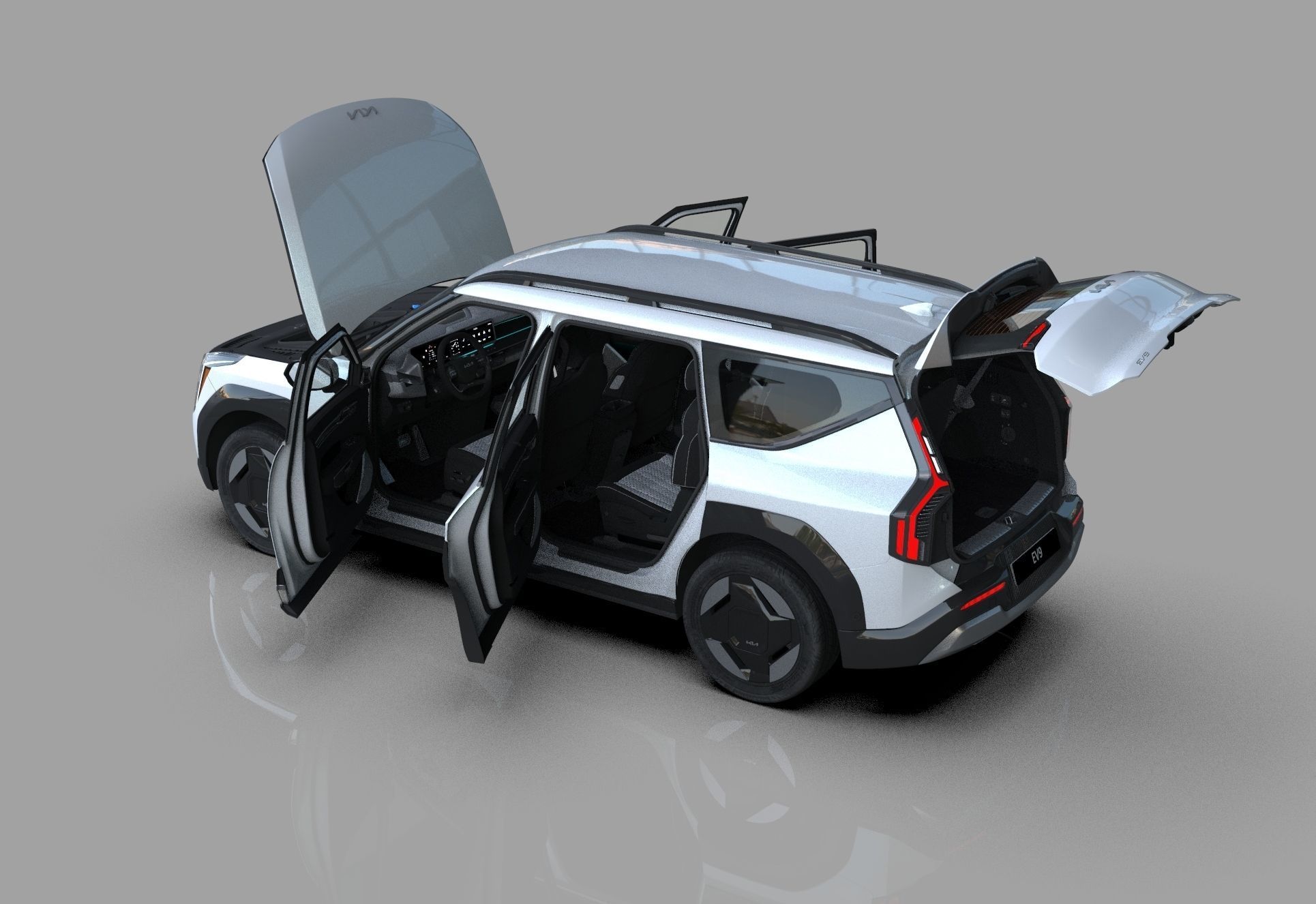 Kia EV9 2023 HQinterior 3D model_14