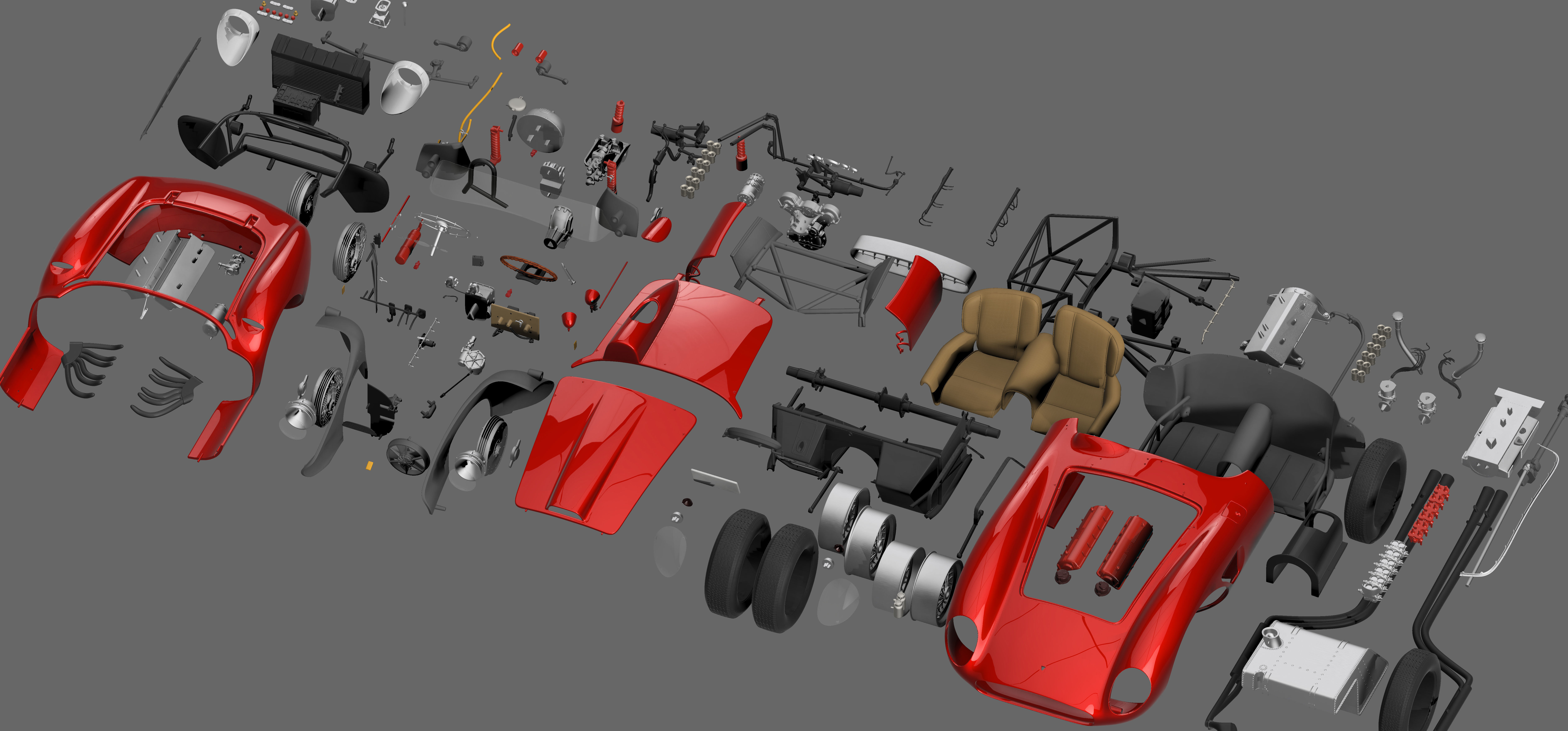 Ferrari 625 TRC Spider - Car Kit - 0680 MDTR 3D print model_5