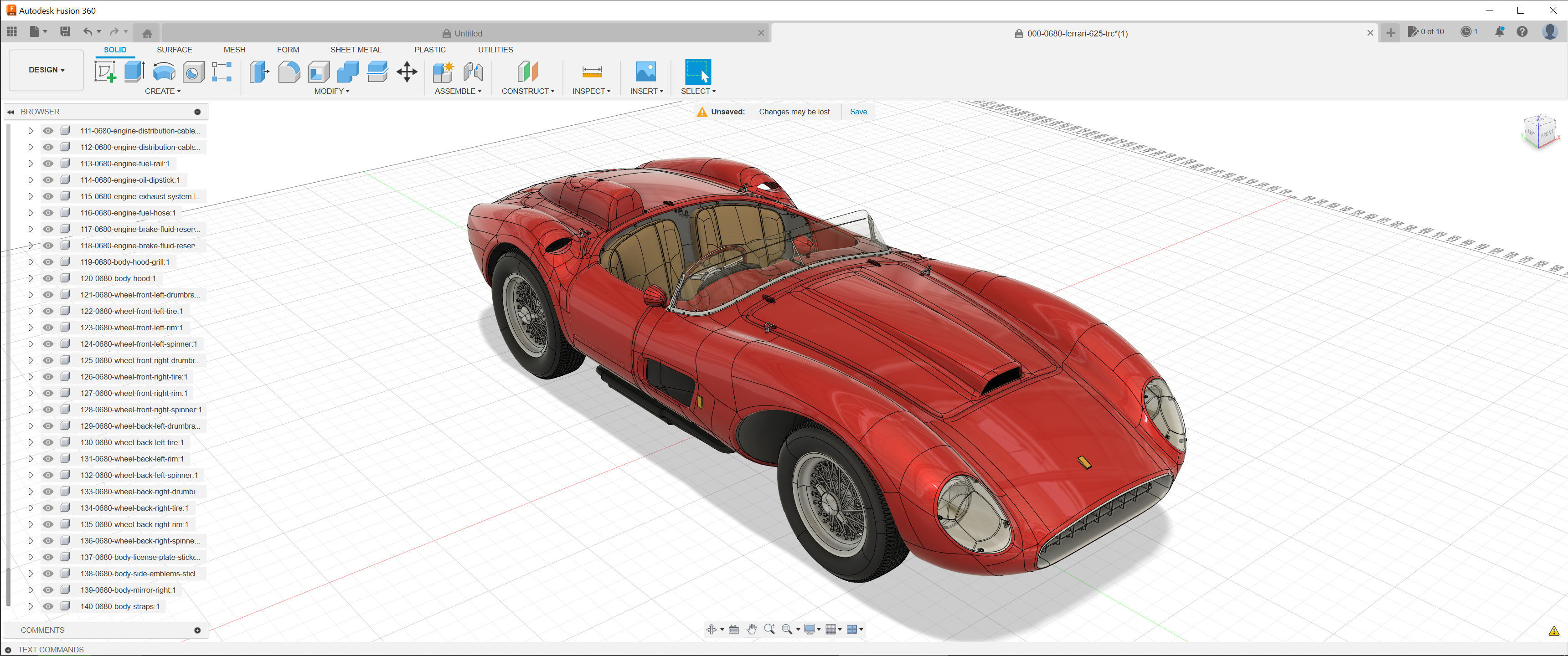 Ferrari 625 TRC Spider - Car Kit - 0680 MDTR 3D print model_25