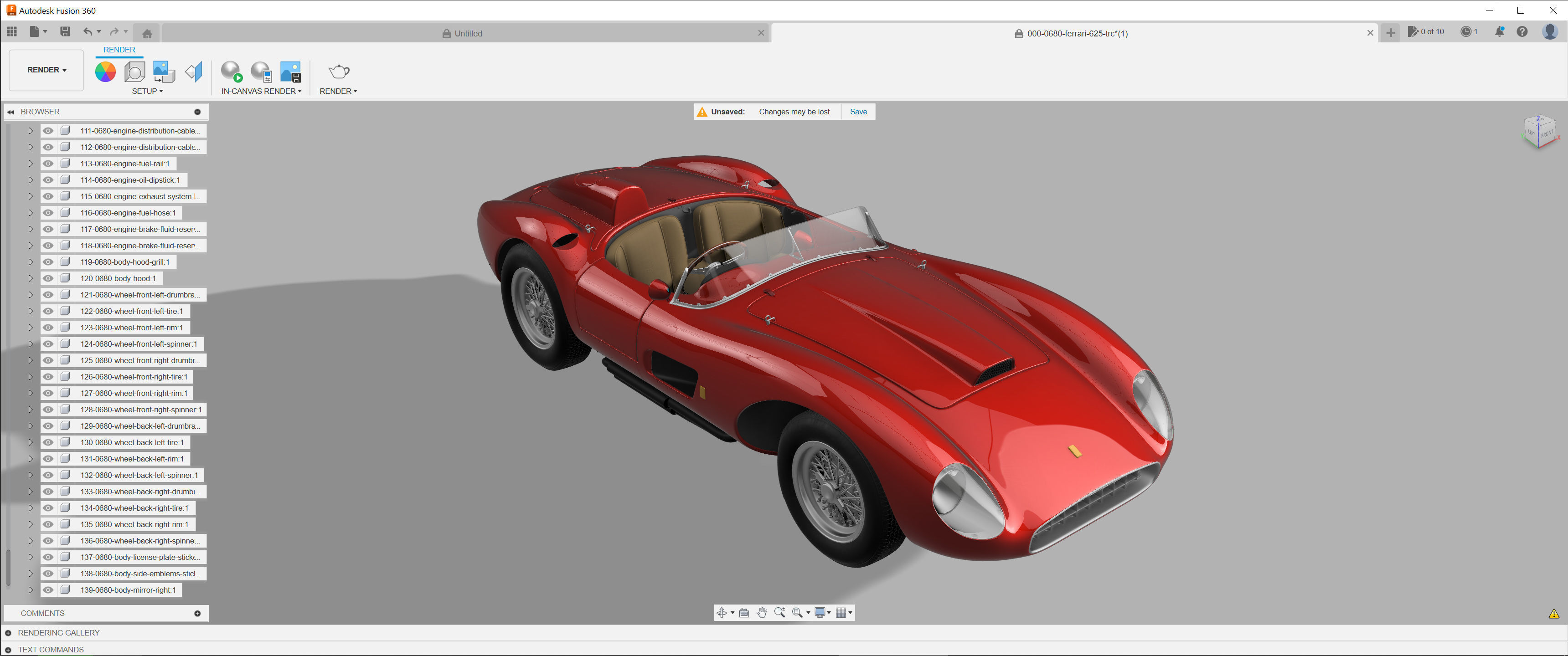 Ferrari 625 TRC Spider - Car Kit - 0680 MDTR 3D print model_26