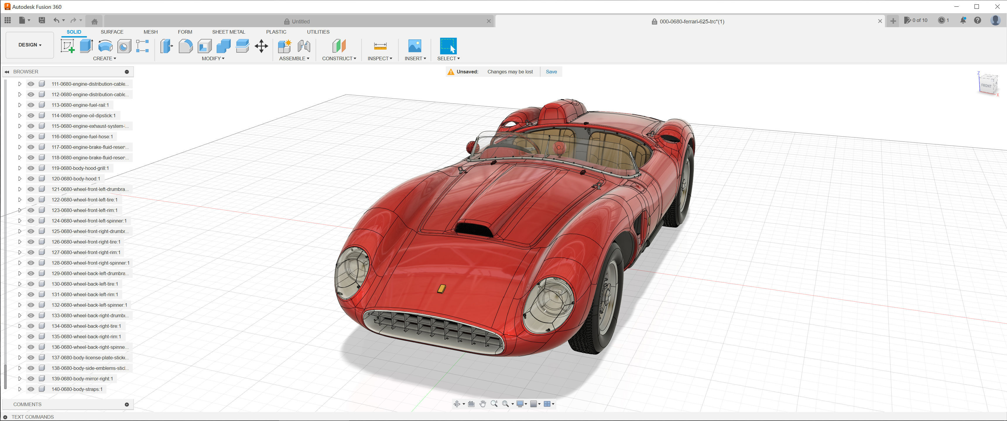 Ferrari 625 TRC Spider - Car Kit - 0680 MDTR 3D print model_27