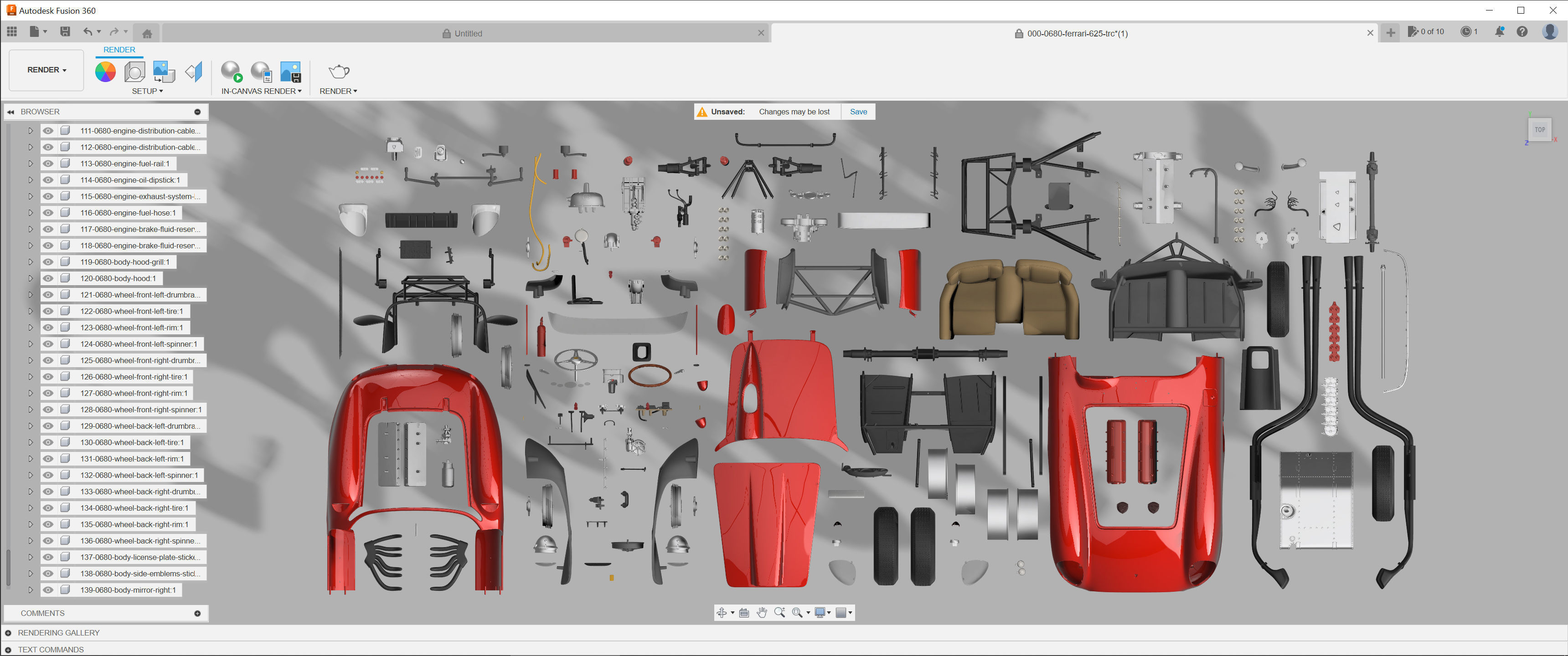 Ferrari 625 TRC Spider - Car Kit - 0680 MDTR 3D print model_24