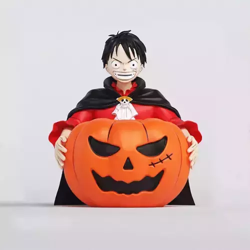 Luffy halloween pumpkin 3D print model
