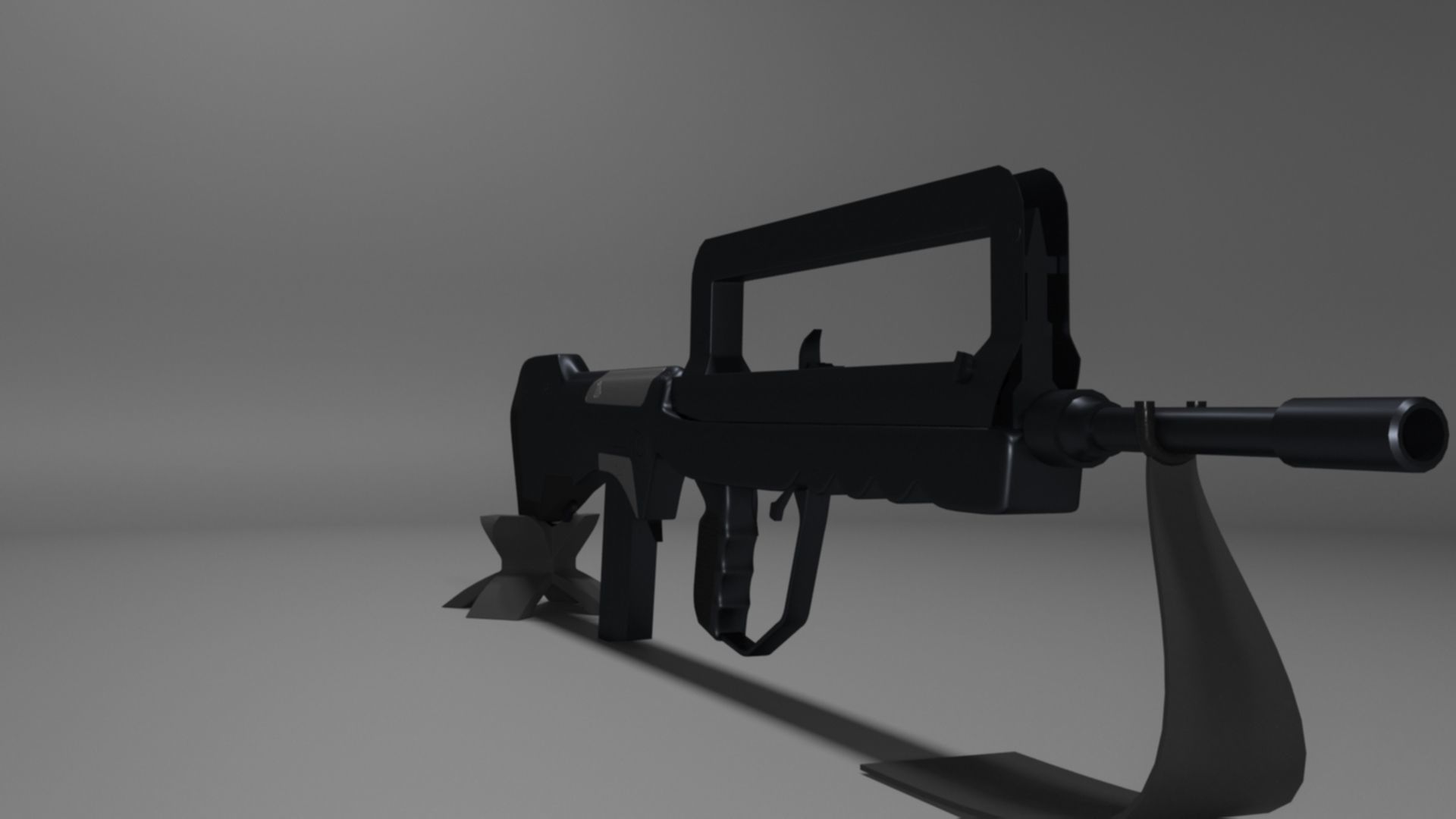 French FAMAS G1 Assault Rifle Low-poly 3D model_20