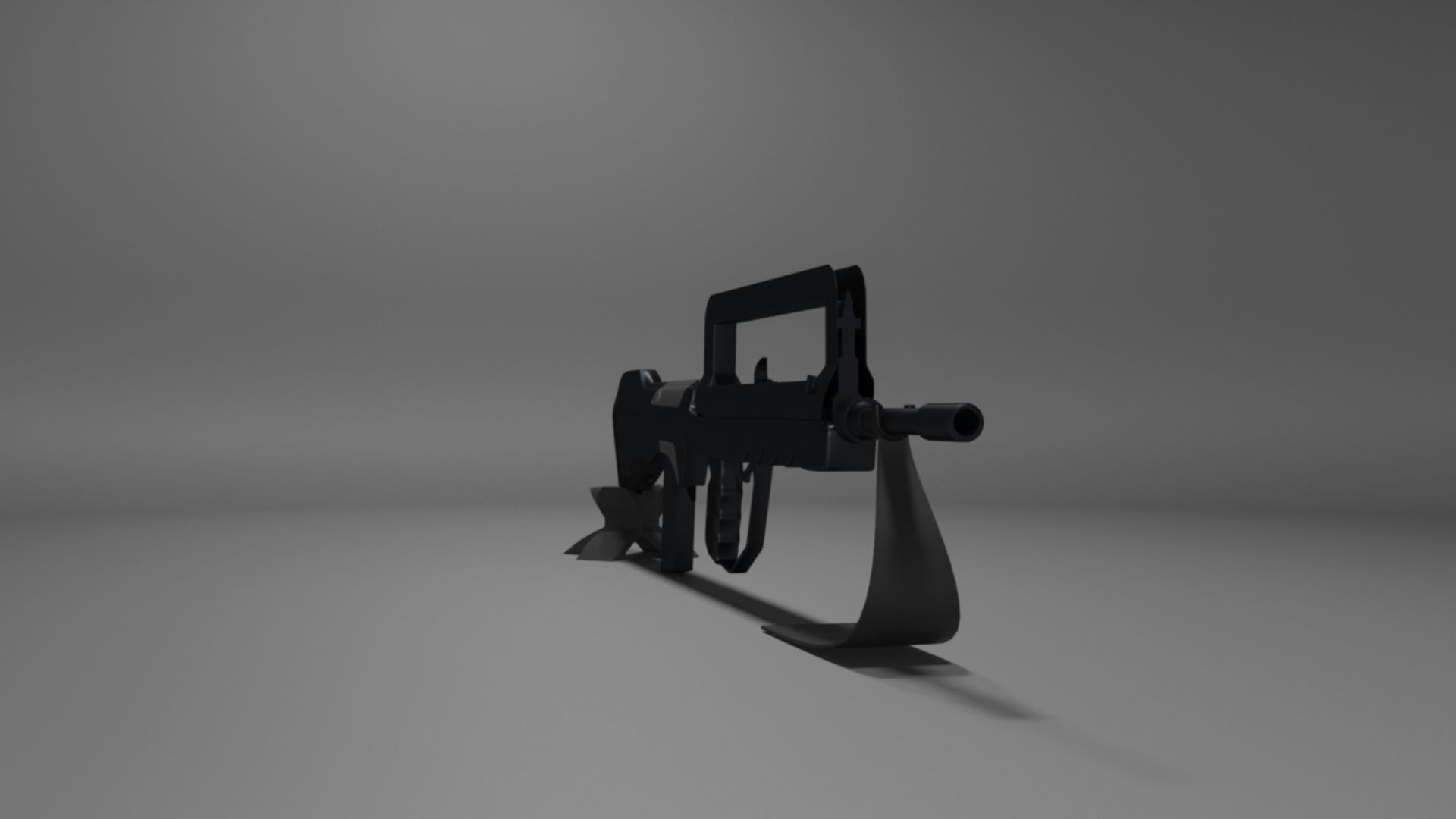 French FAMAS G1 Assault Rifle Low-poly 3D model_23