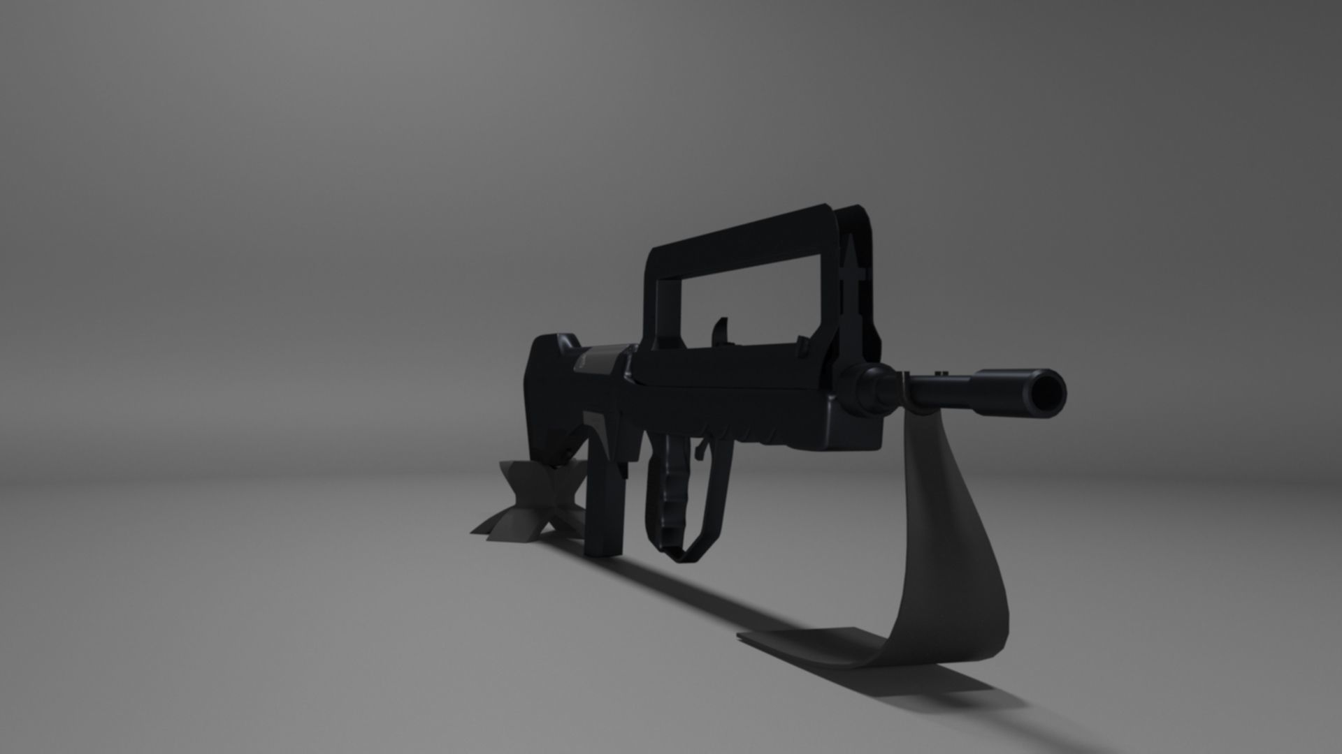 French FAMAS G1 Assault Rifle Low-poly 3D model_22