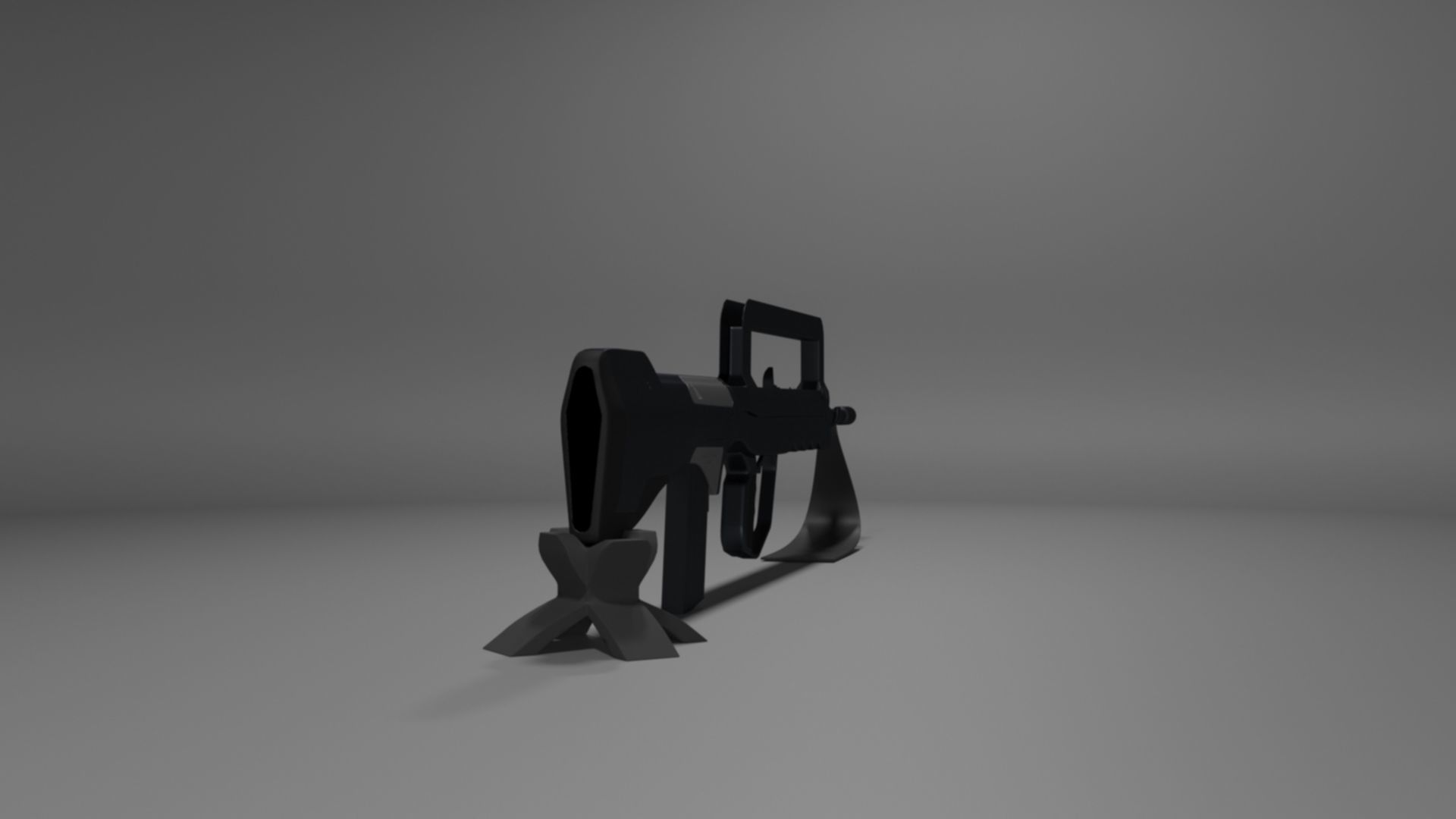 French FAMAS G1 Assault Rifle Low-poly 3D model_7